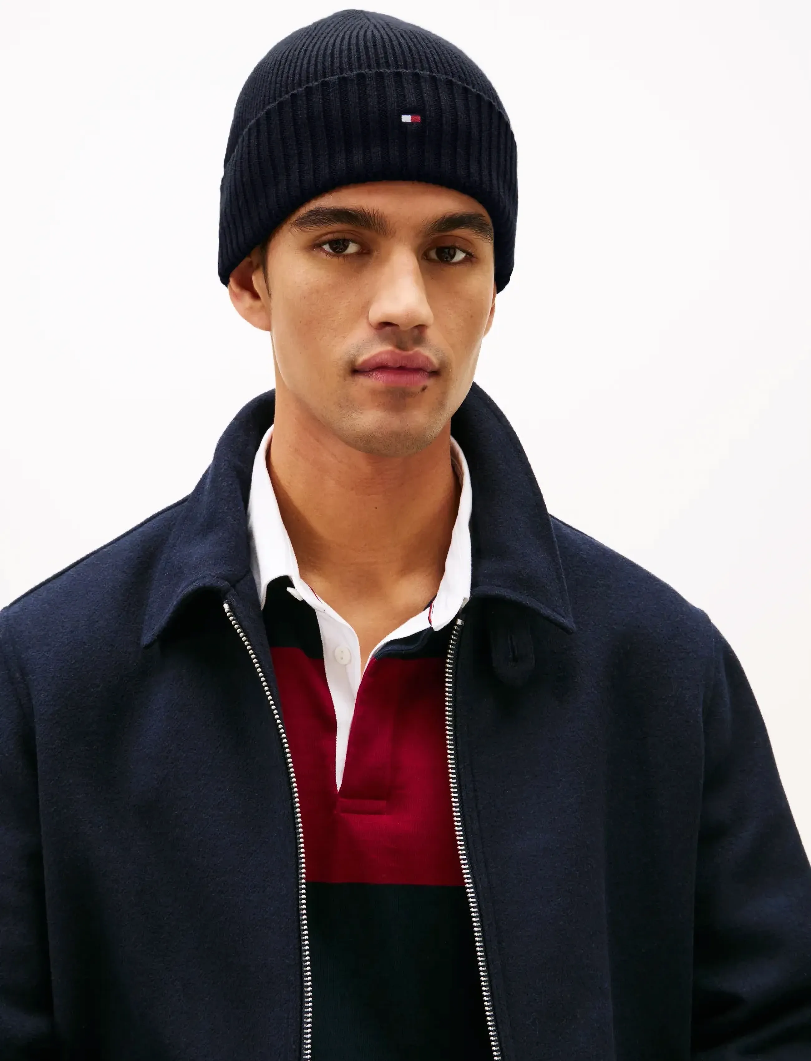 Tommy Hilfiger TH FLAG PIMA COTTON BEANIE - Accessories - SPACE BLUE / navy