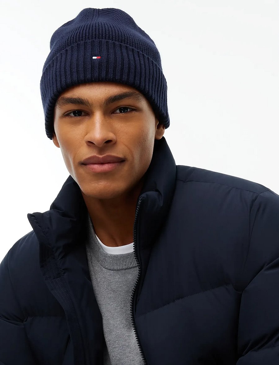 Tommy Hilfiger - TH FLAG PIMA COTTON BEANIE - shop by occasion - space blue - 3