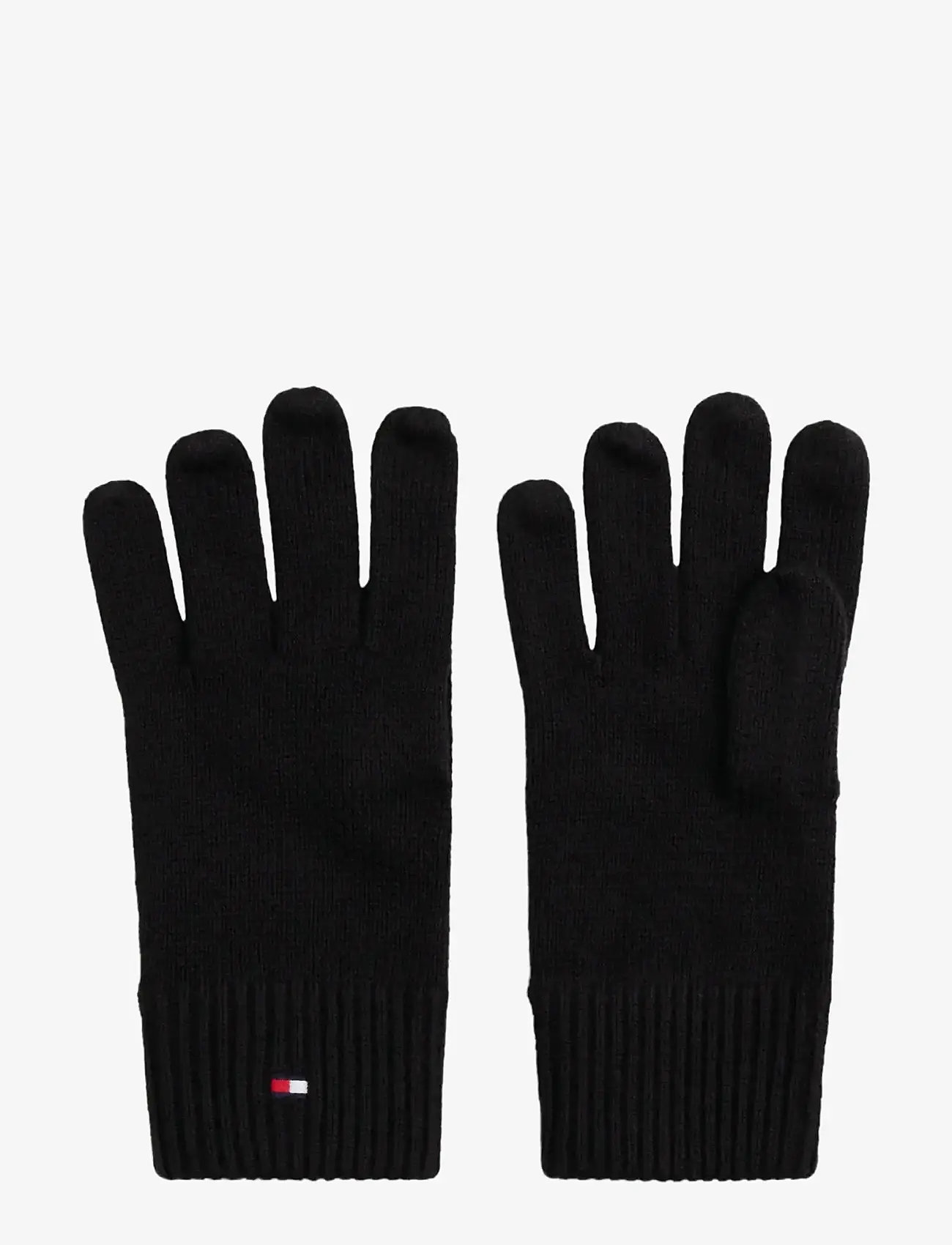 Tommy Hilfiger - ESSENTIALS FLAG GLOVES - huer & handsker - black - 0