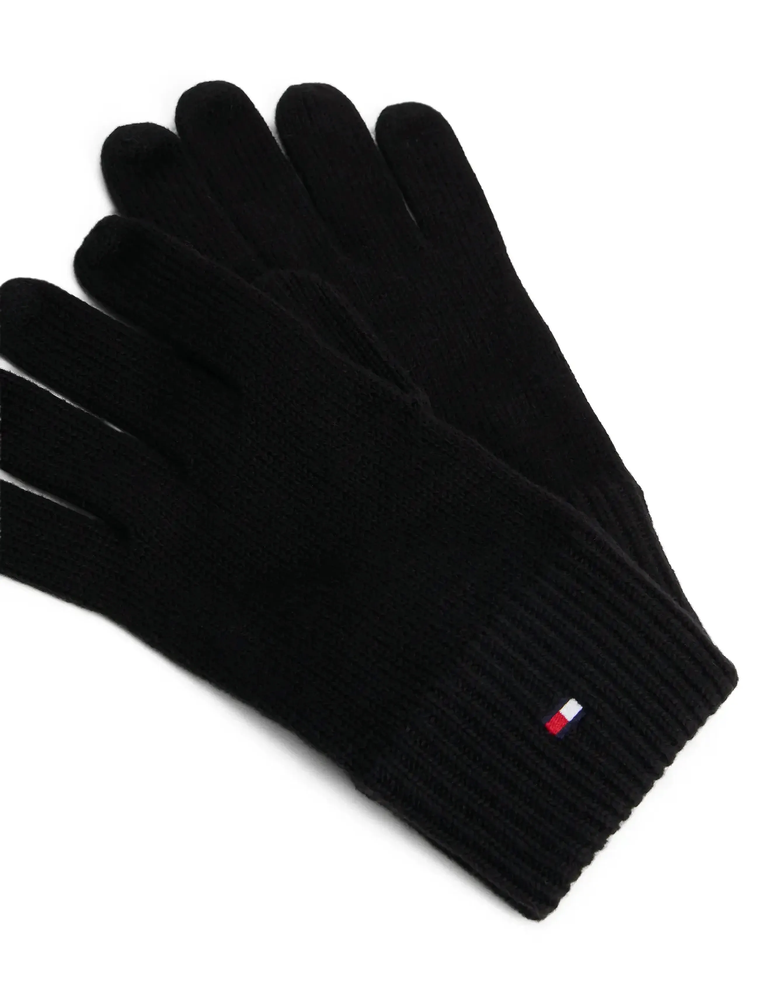 Tommy Hilfiger - ESSENTIALS FLAG GLOVES - mützen & handschuhe - black - 2