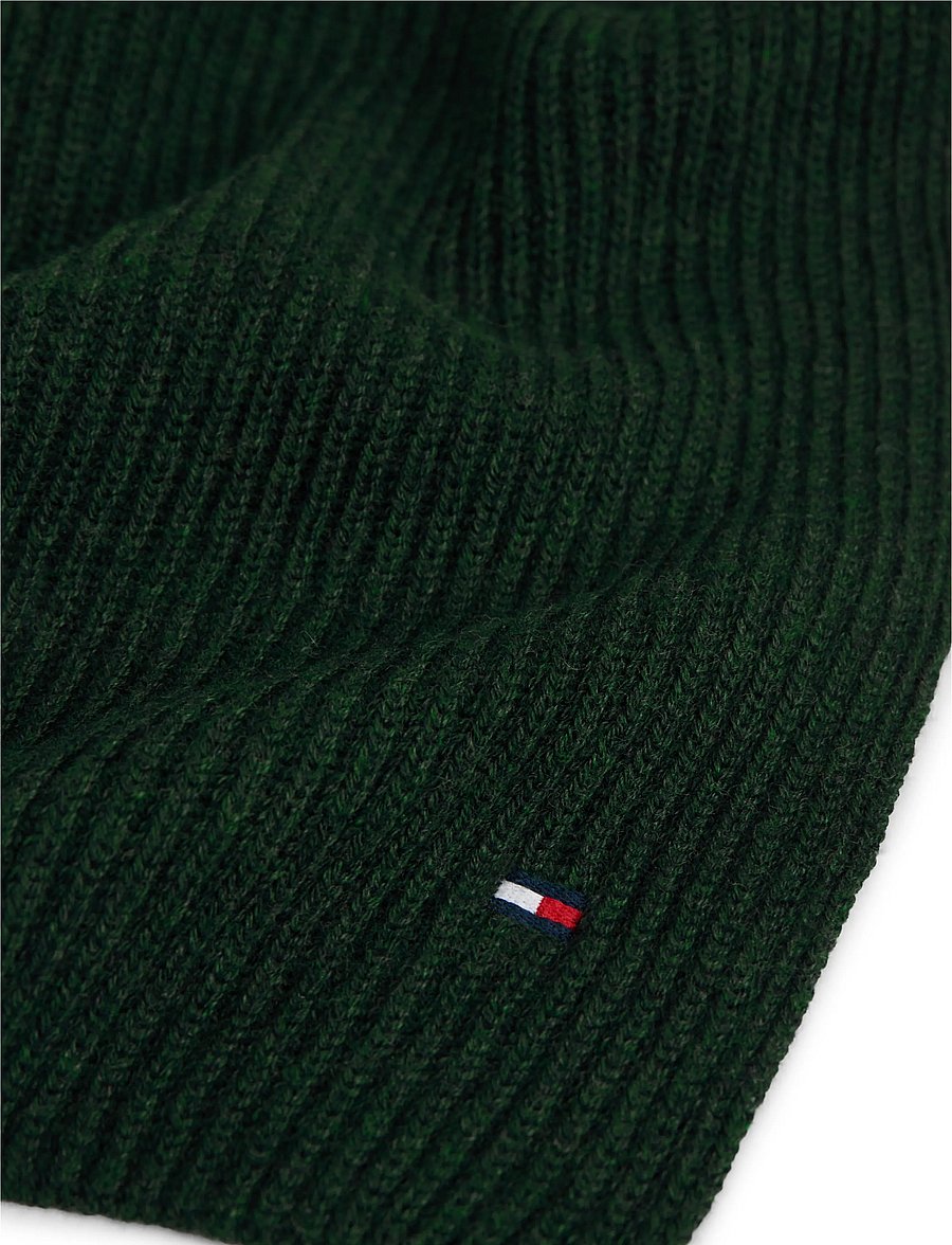 Tommy Hilfiger - TH FLAG PIMA COTTON CASH SCARF - talvesallid - majestic emerald melange - 2