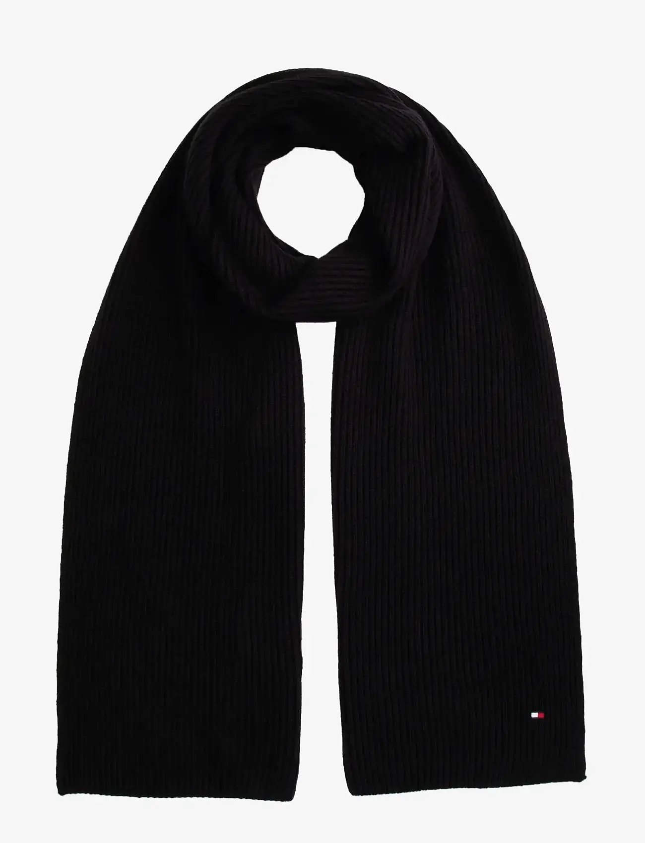 Tommy Hilfiger - TH FLAG PIMA COTTON CASH SCARF - halsdukar - black - 1