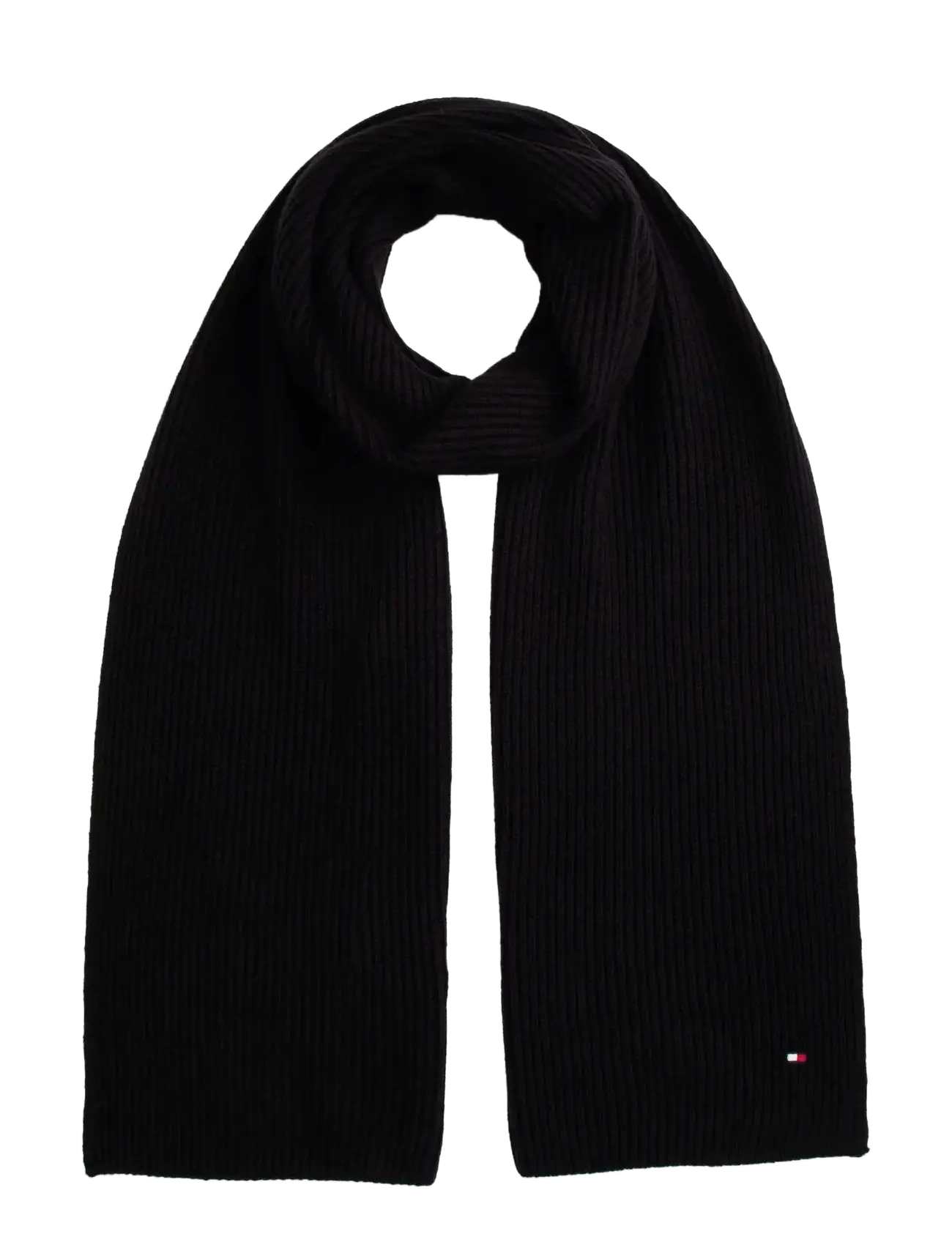 TH FLAG PIMA COTTON CASH SCARF - BLACK