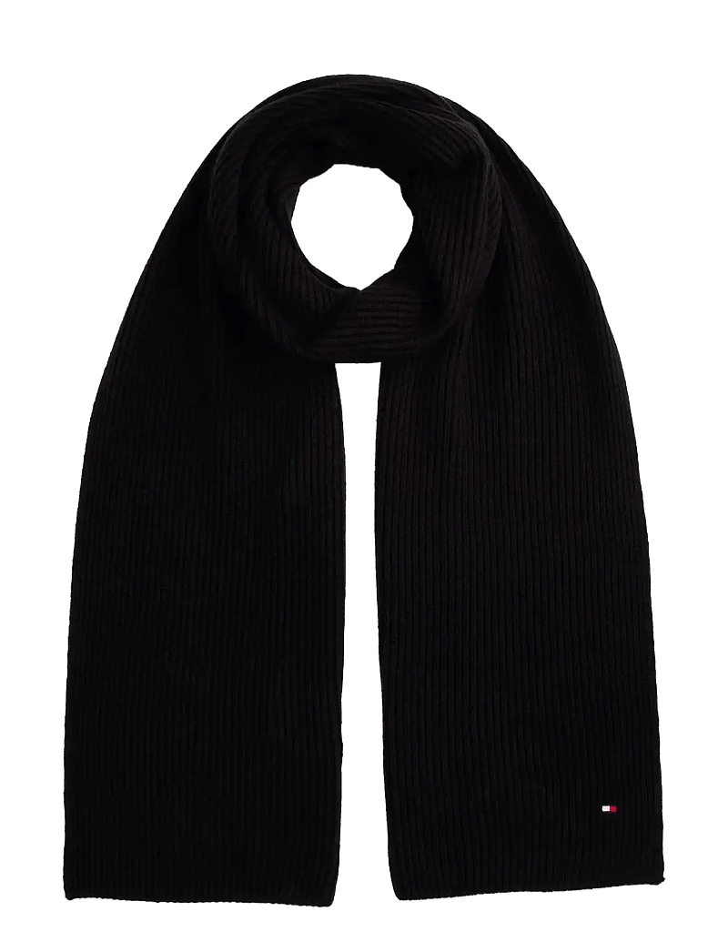 Tommy Hilfiger - TH FLAG PIMA COTTON CASH SCARF - halsdukar - black - 1