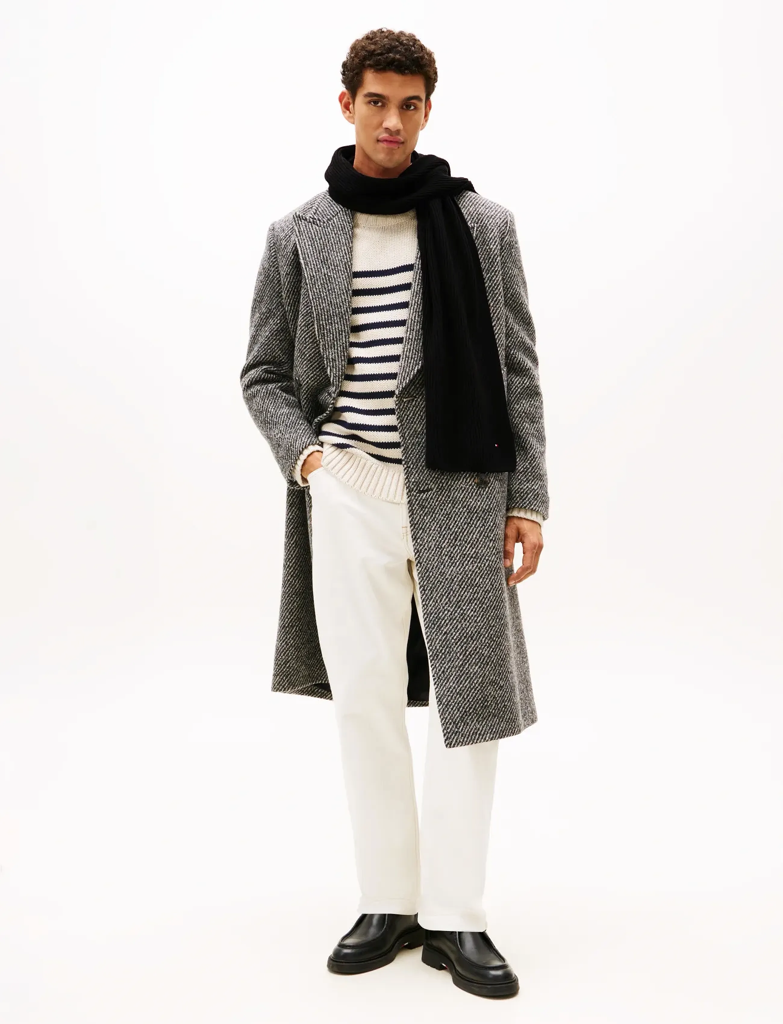 Tommy Hilfiger TH FLAG PIMA COTTON CASH SCARF - Aksessuaarid - BLACK / black