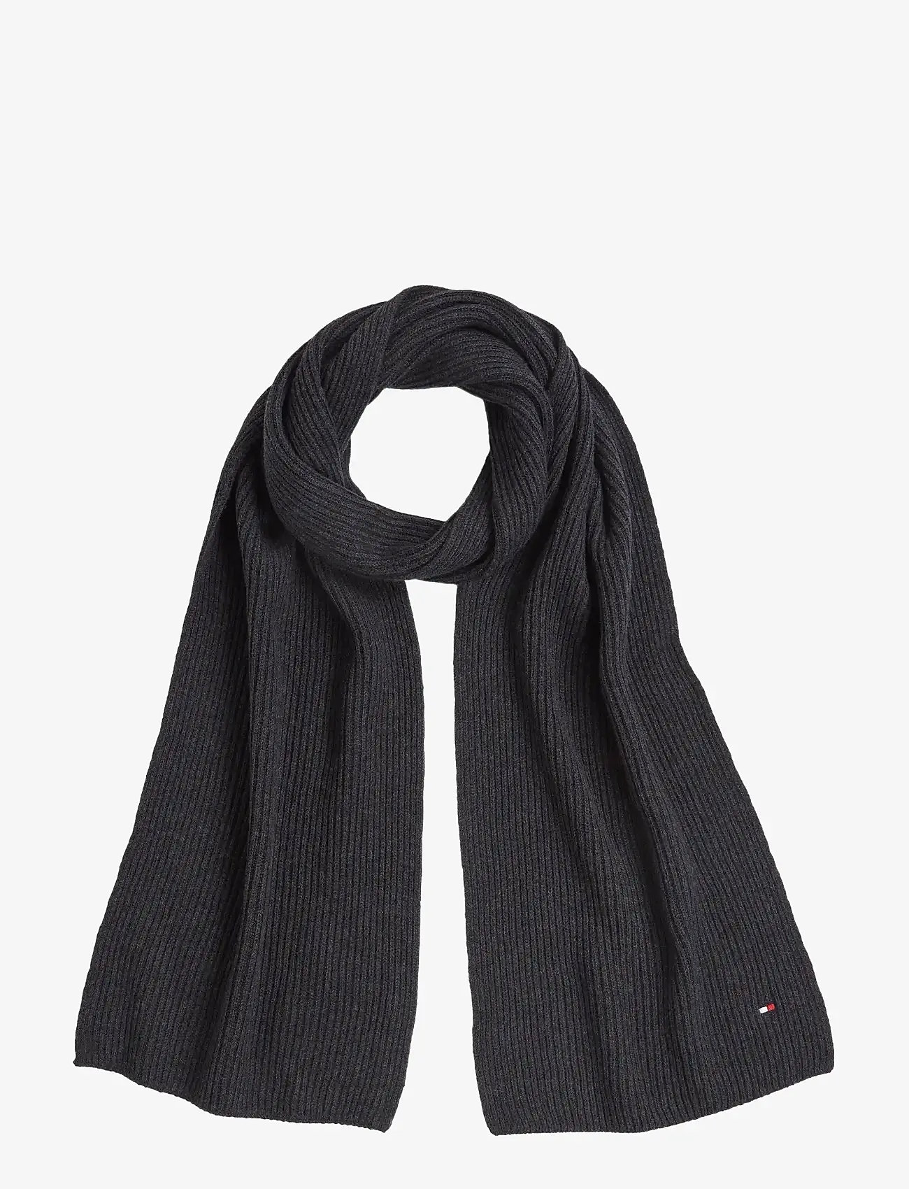 Tommy Hilfiger - TH FLAG PIMA COTTON CASH SCARF - winterschals - charcoal gray - 1