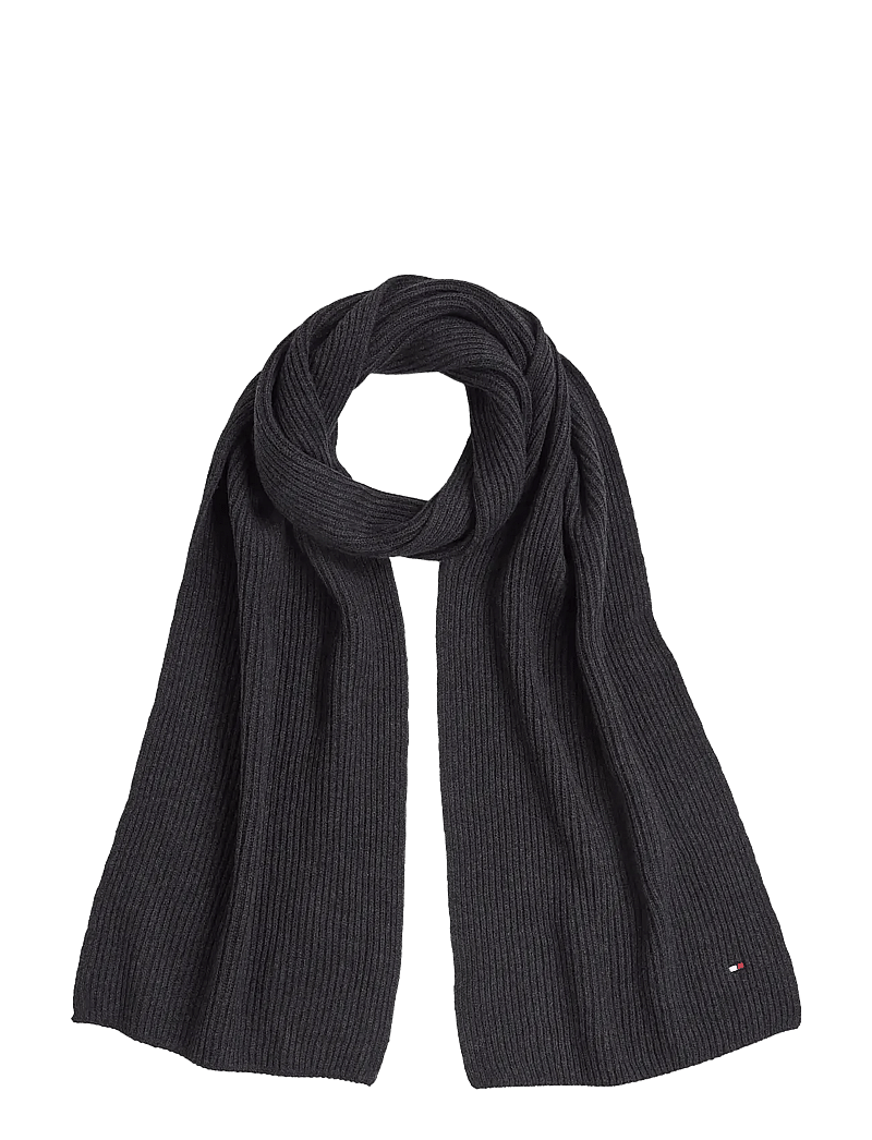Tommy Hilfiger - TH FLAG PIMA COTTON CASH SCARF - winterschals - charcoal gray - 1