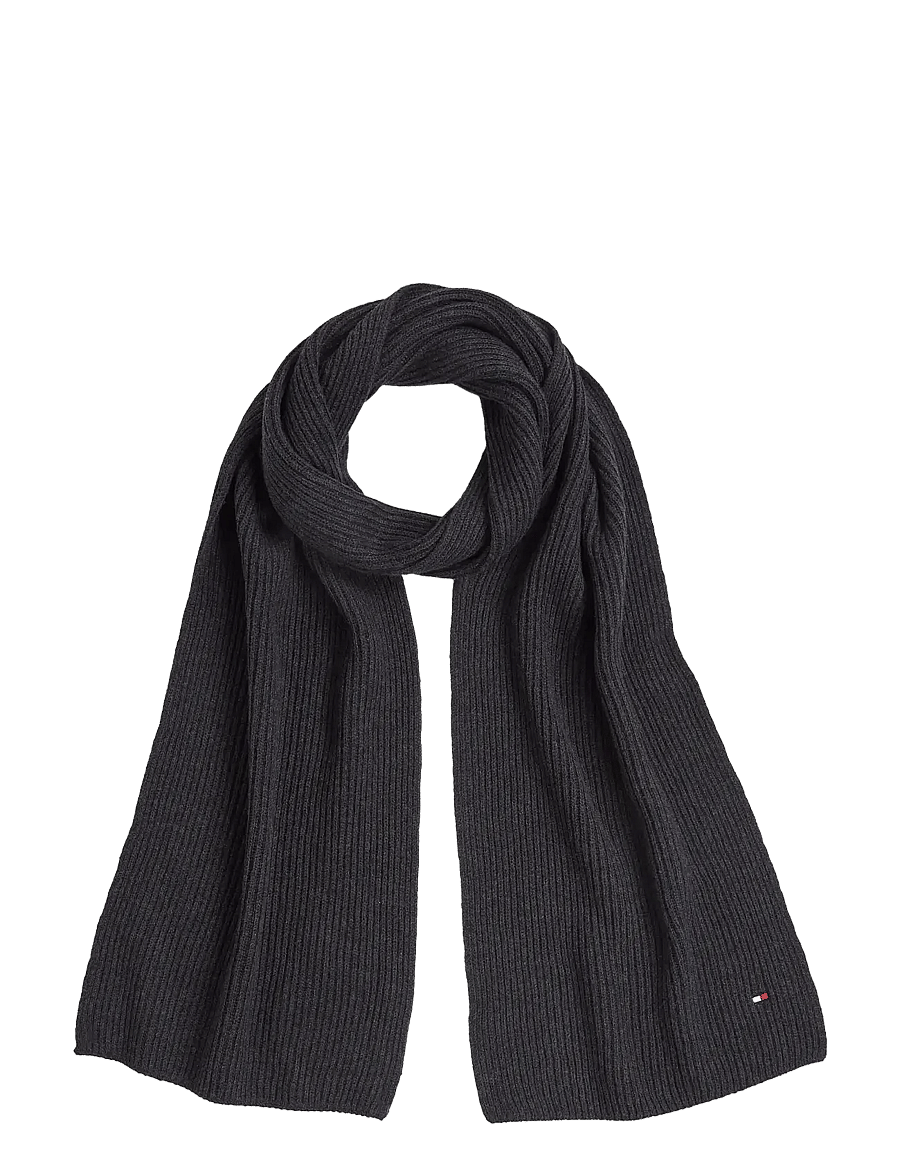 Tommy Hilfiger - TH FLAG PIMA COTTON CASH SCARF - Šalikai žiemai - charcoal gray - 1