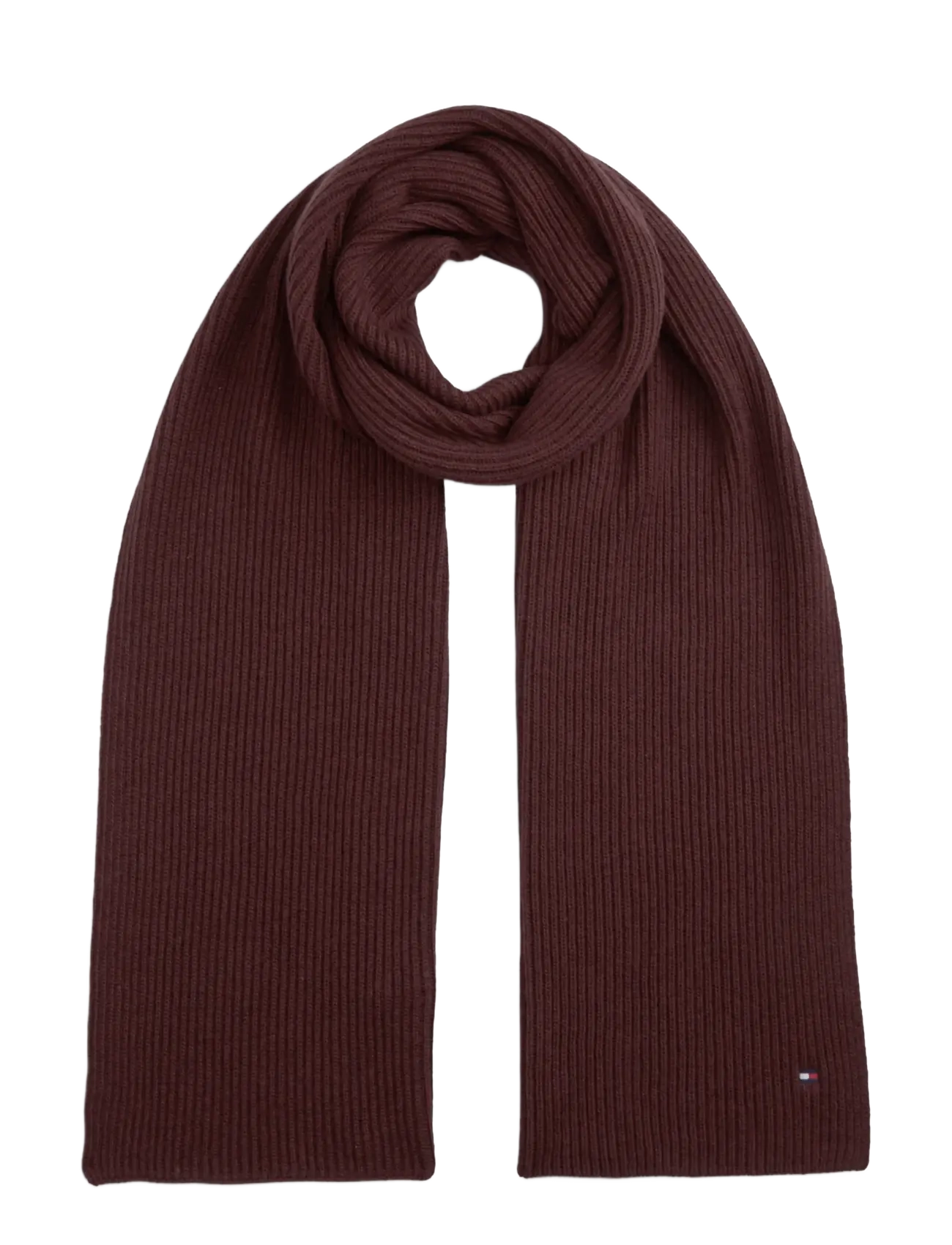 Tommy Hilfiger TH FLAG PIMA COTTON CASH SCARF - Schals - RED WINE MELANGE / burgundy
