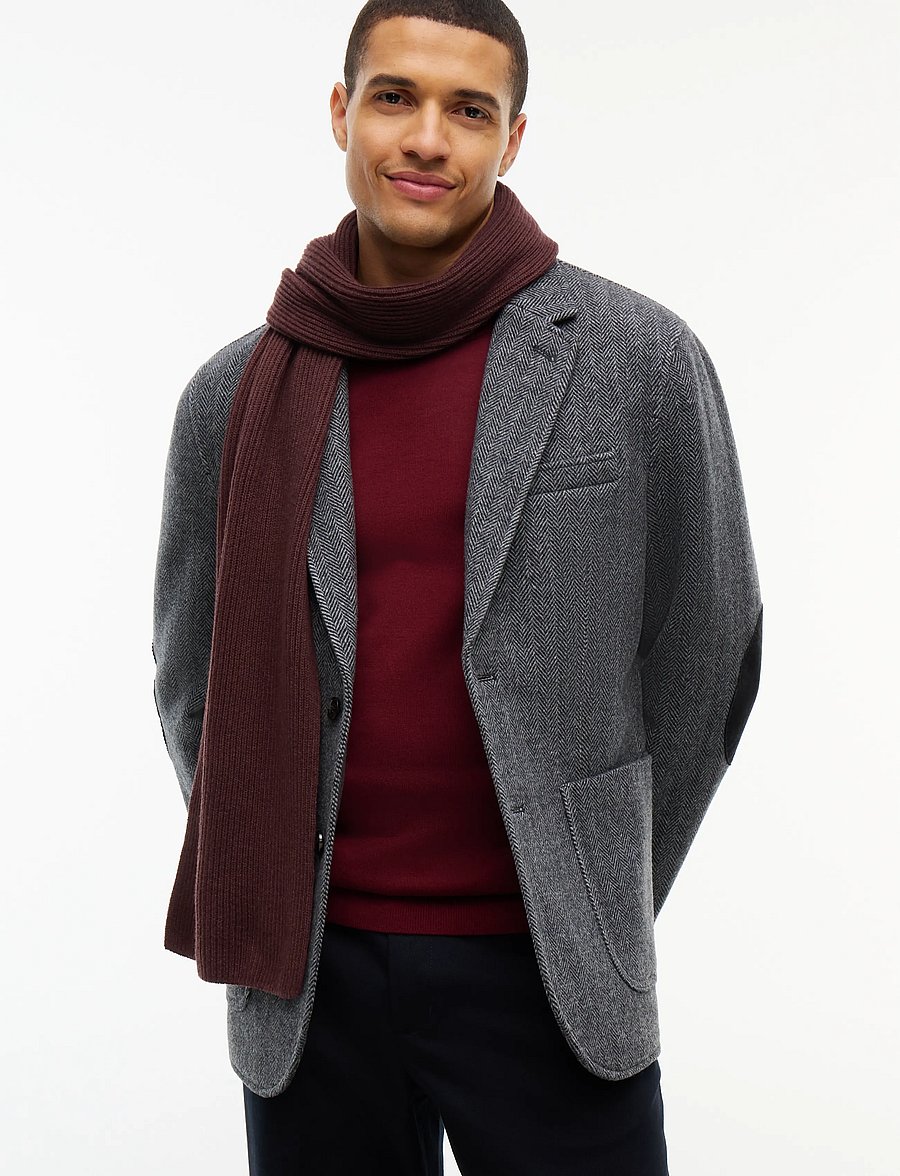 Tommy Hilfiger - TH FLAG PIMA COTTON CASH SCARF - winterschals - red wine melange - 0