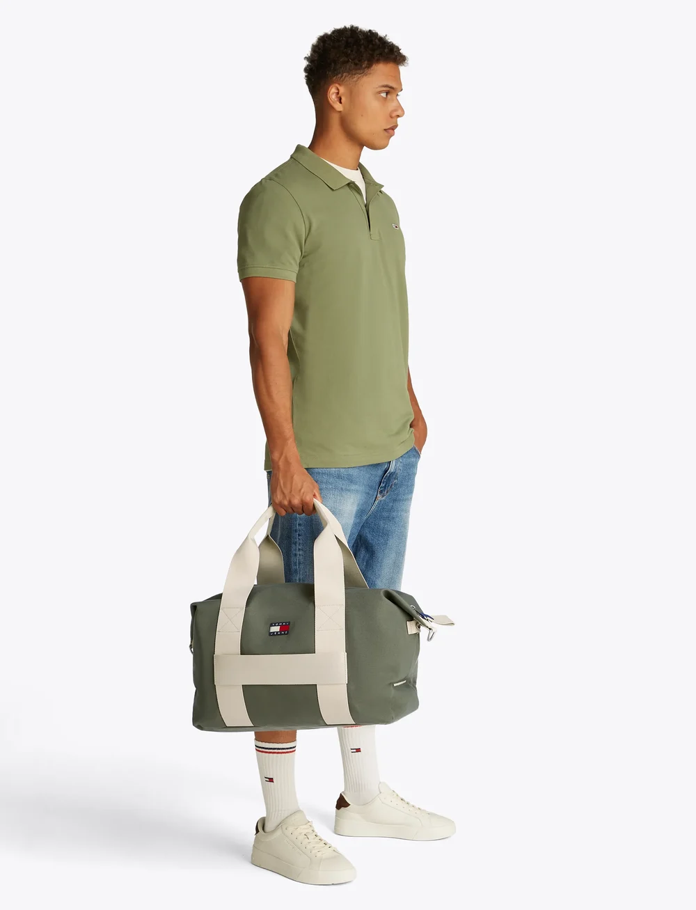 Tommy Hilfiger - TJM RETRO COOL DUFFLE - shop efter anledning - pewter green - 0