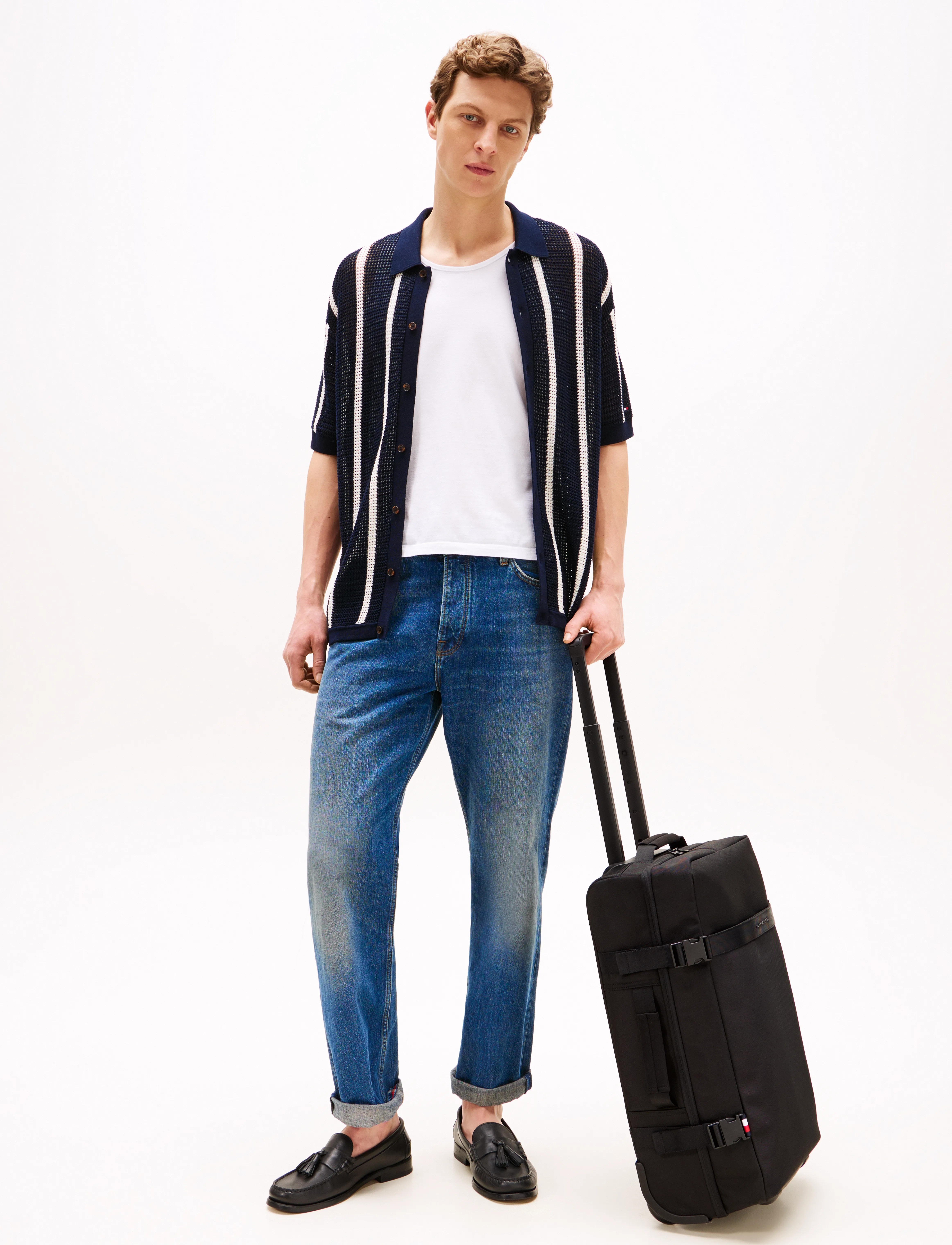 Tommy Hilfiger Th Nylon Travel Soft Trolley, One Size, Black, Tasker > Kufferter, Herre