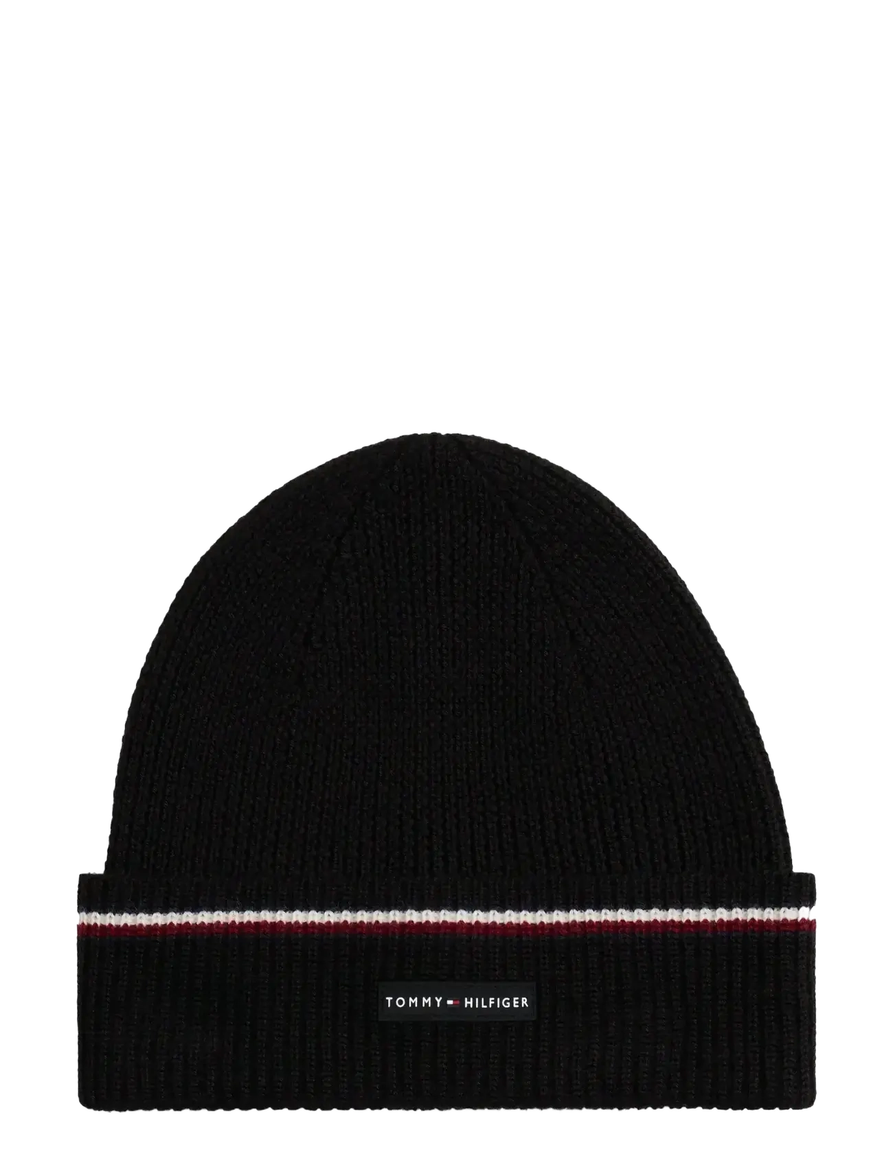 Tommy Hilfiger TH RWB BEANIE - Asusteet - BLACK / black