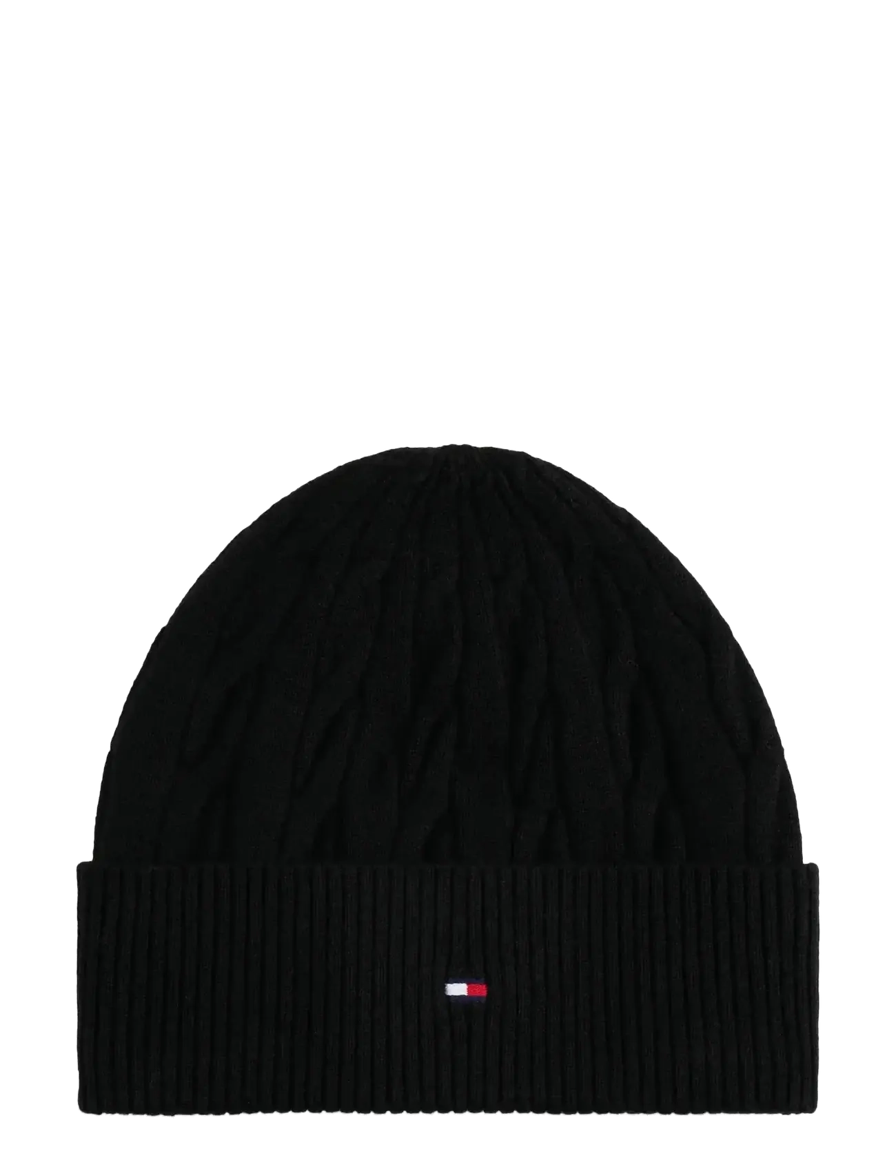 TOMMY HILFIGER Th Flag Cable Knit Pudelmütze Schwarz - One Size - Herren