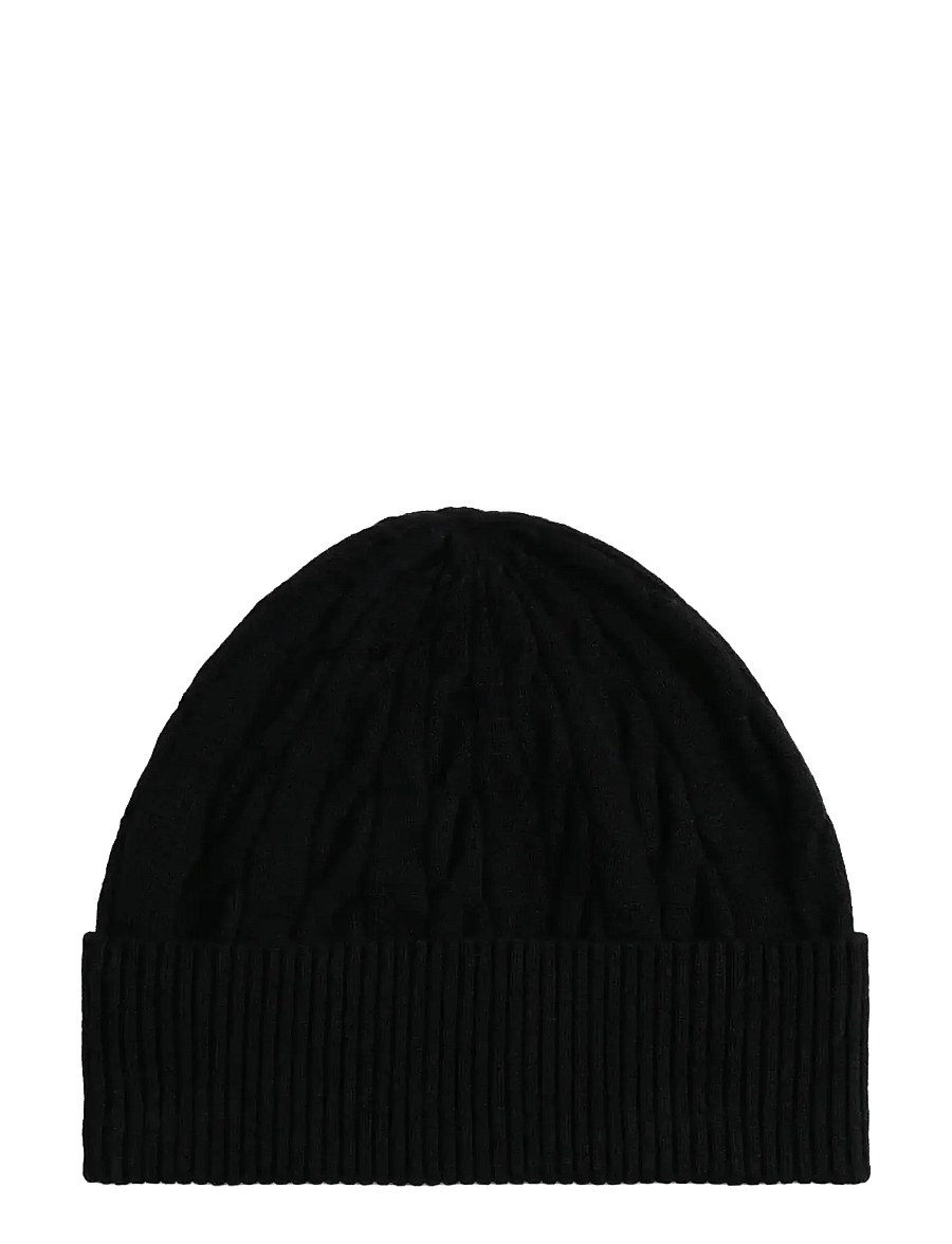 Tommy Hilfiger - TH FLAG CABLE KNIT BEANIE - shop efter anledning - black - 2