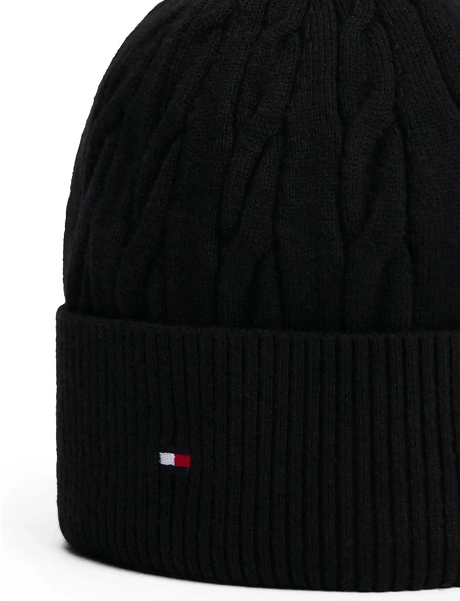 Tommy Hilfiger - TH FLAG CABLE KNIT BEANIE - shop efter anledning - black - 3