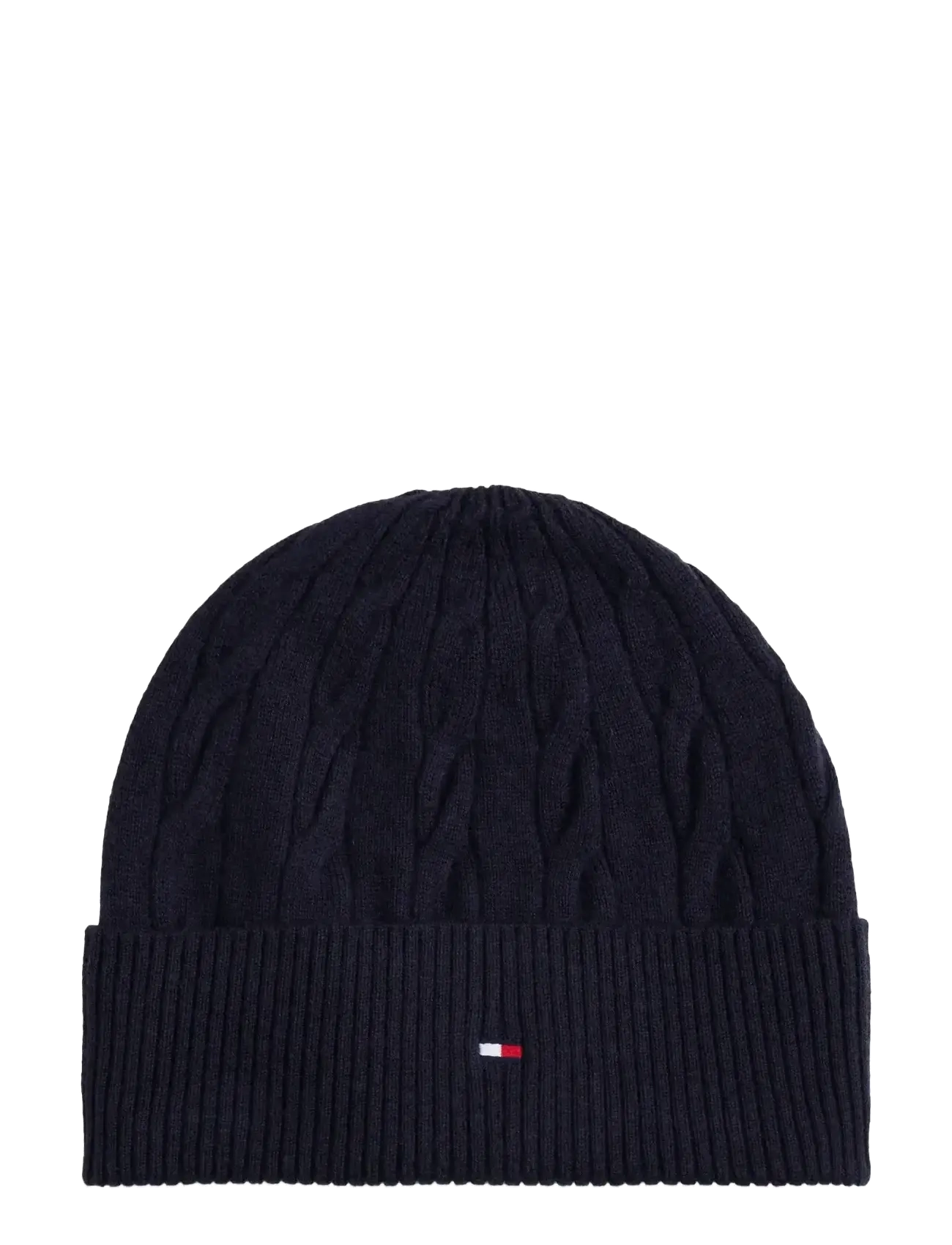 TOMMY HILFIGER Th Flag Cable Knit Pudelmütze Navy - One Size - Herren