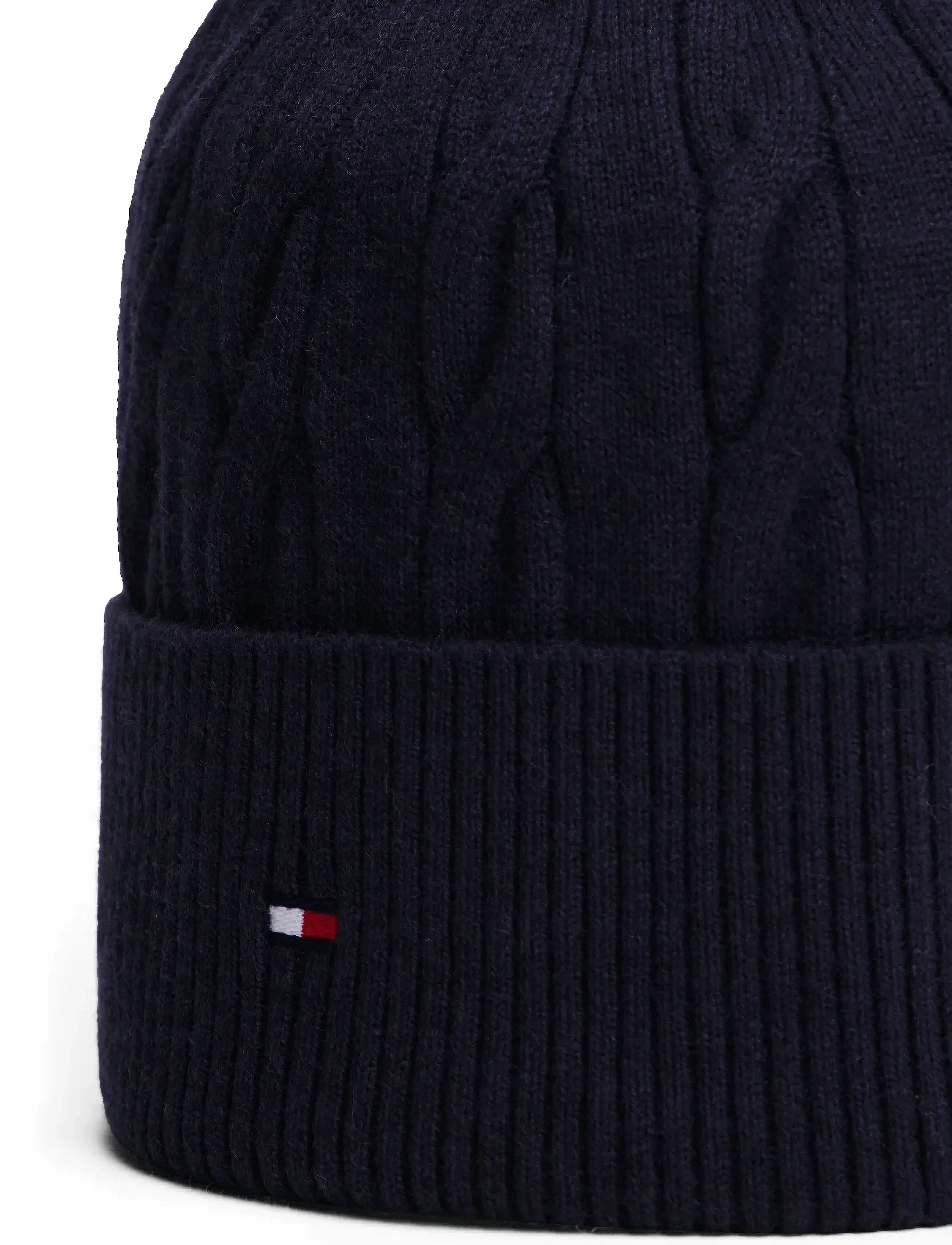 Tommy Hilfiger - TH FLAG CABLE KNIT BEANIE - verslaðu eftir tilefni - space blue - 3