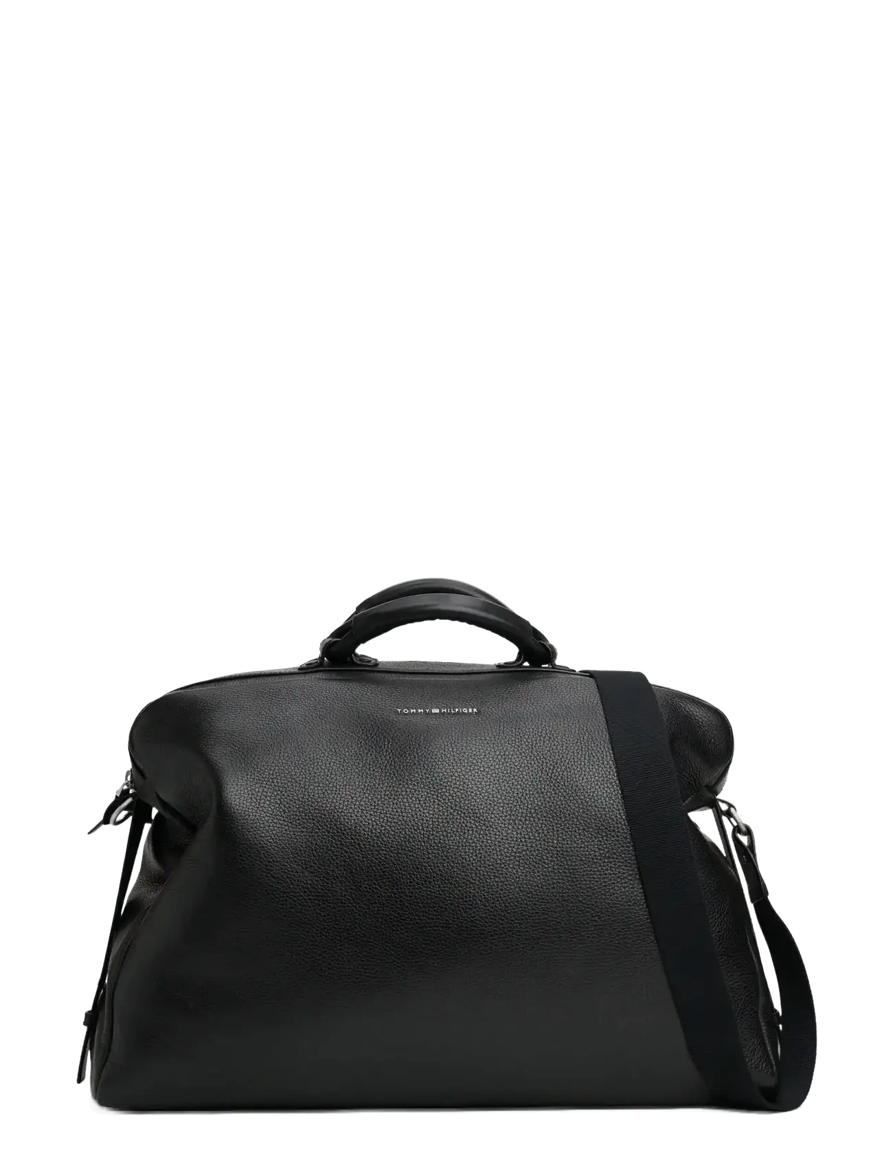 Tommy Hilfiger TH PREMUM LEATHER DUFFLE - Taschen - BLACK / black