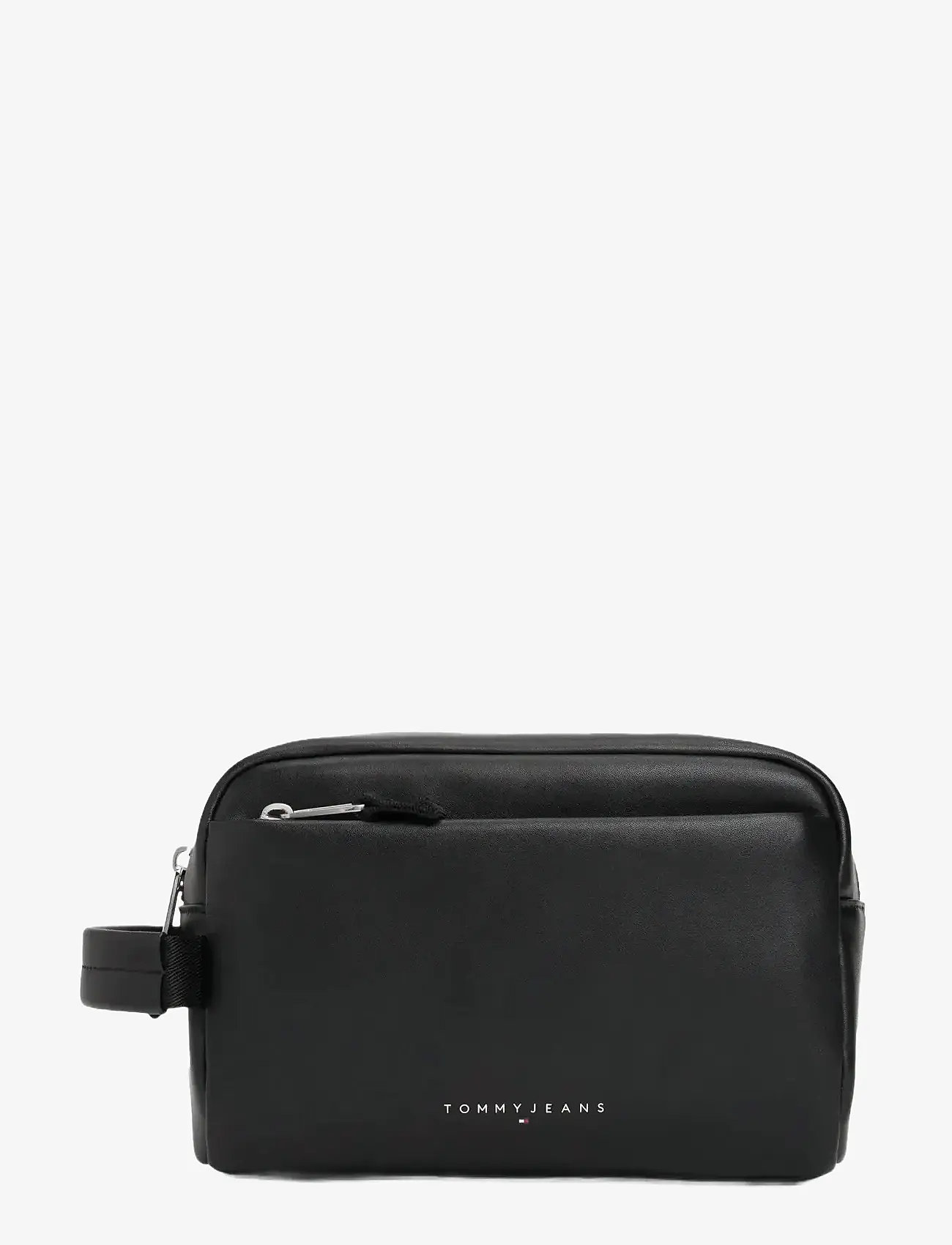 Tommy Hilfiger - TJM LINEAR LEATHER WASHBAG - resväskor - black - 0