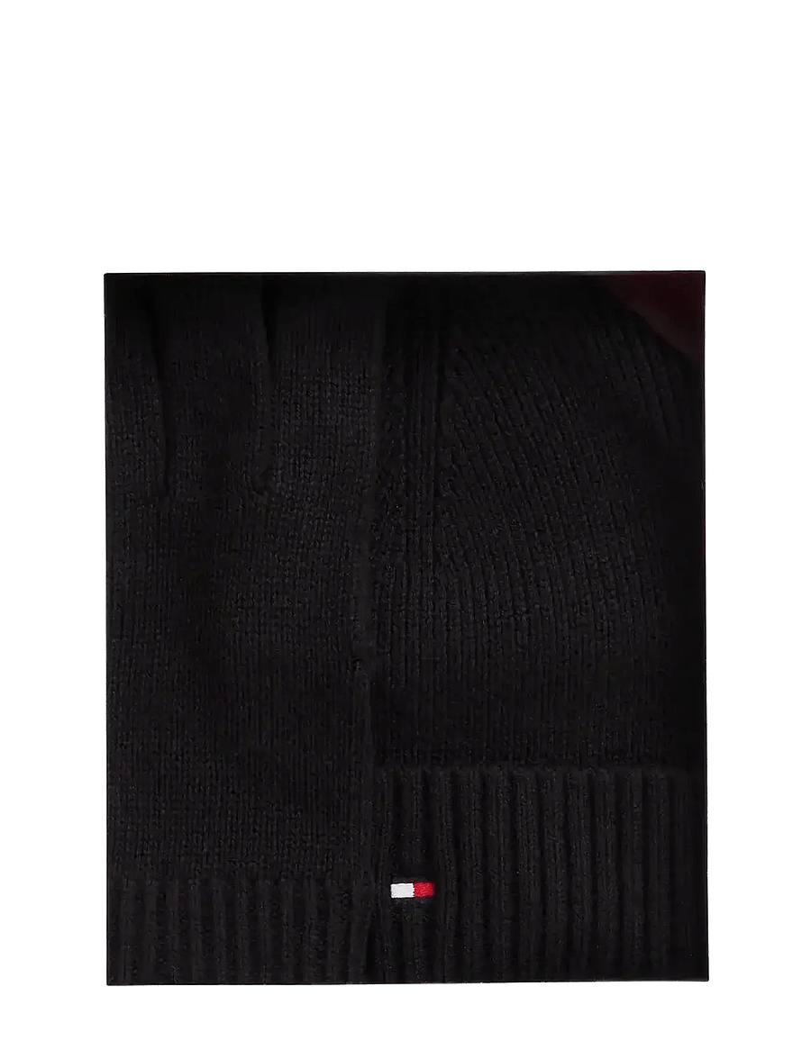 Tommy Hilfiger - TH FLAG BEANIE & GLOVE GP - osta olukorra järgi - black - 2
