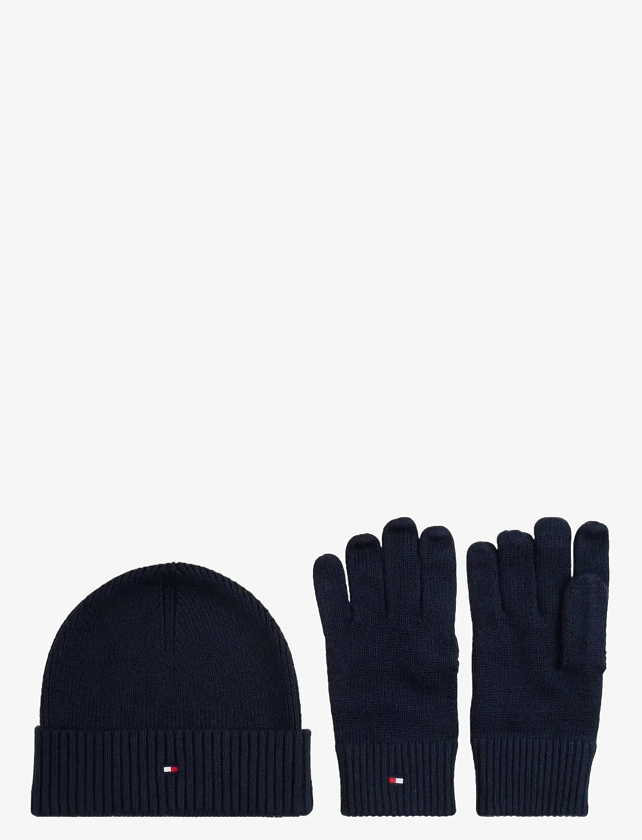 Tommy Hilfiger - TH FLAG BEANIE & GLOVE GP - nach anlass kaufen - space blue - 1