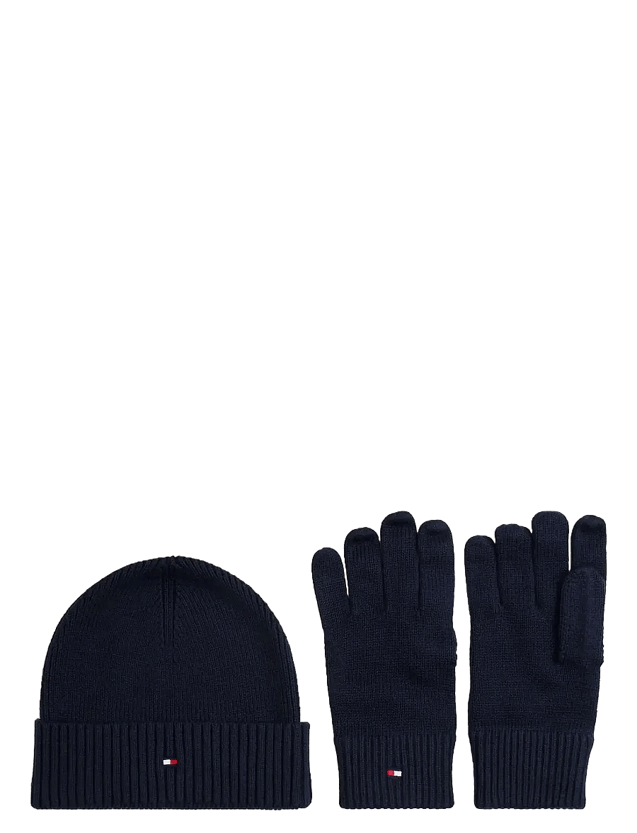 Tommy Hilfiger - TH FLAG BEANIE & GLOVE GP - osta olukorra järgi - space blue - 1