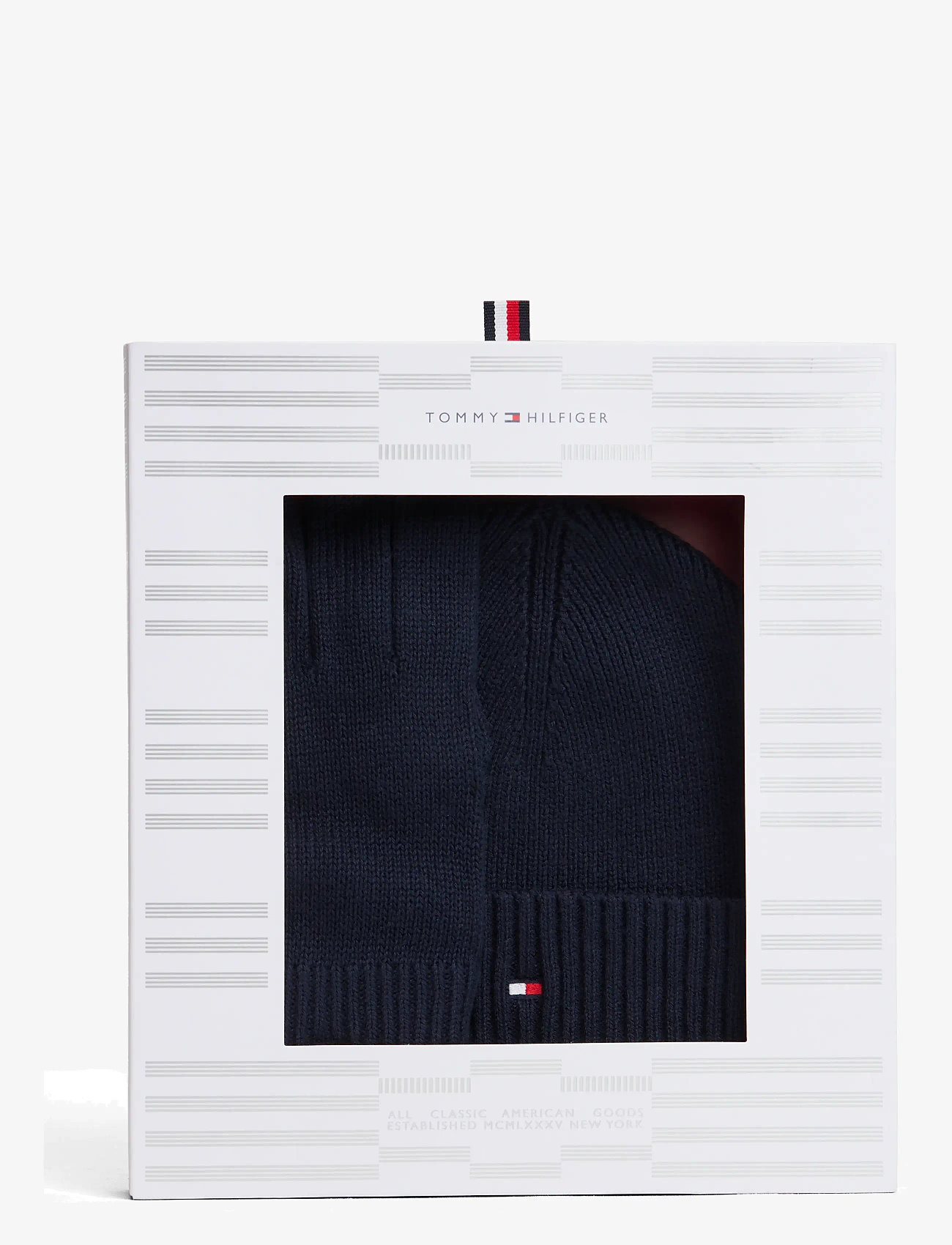 Tommy Hilfiger - TH FLAG BEANIE & GLOVE GP - nach anlass kaufen - space blue - 2