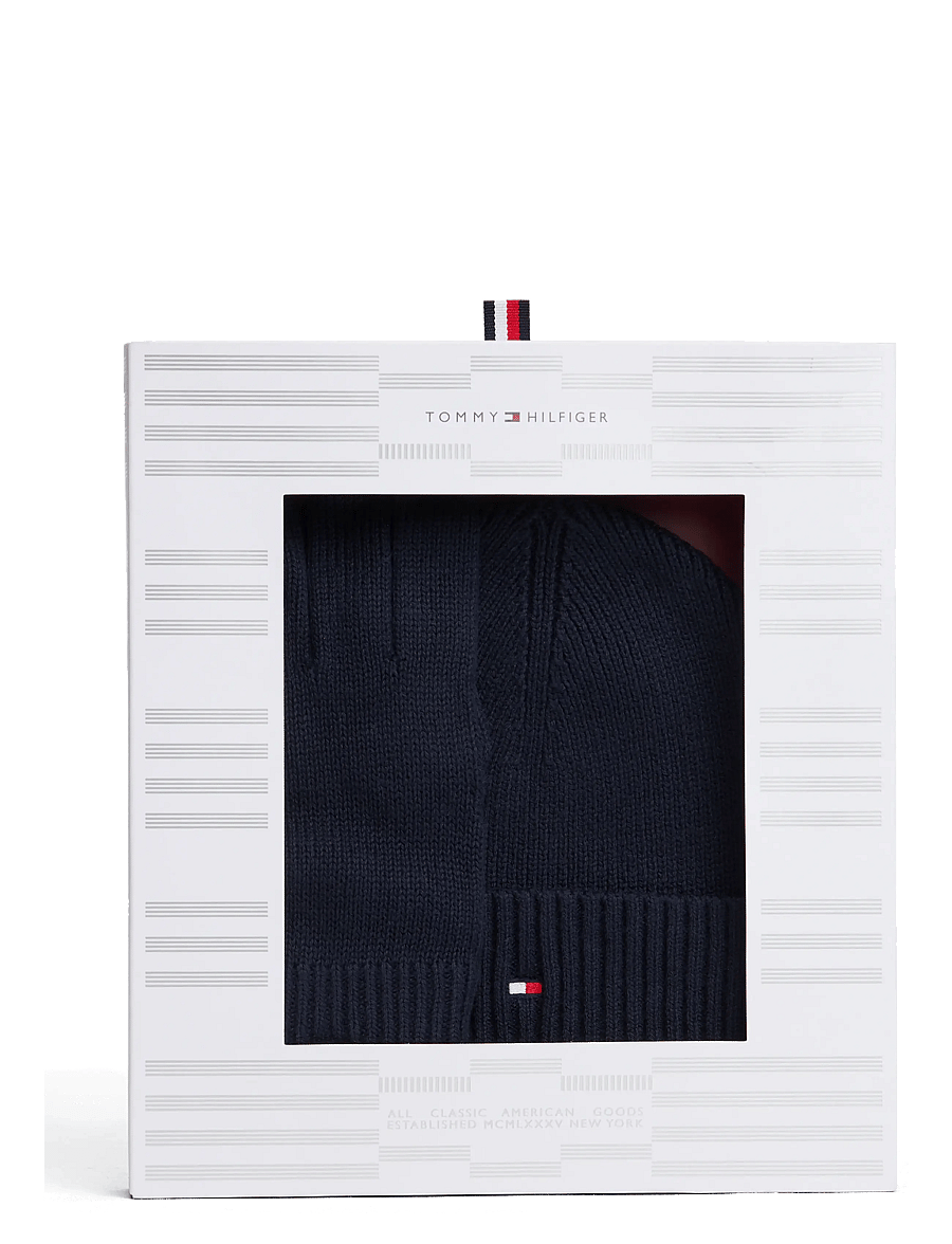 Tommy Hilfiger - TH FLAG BEANIE & GLOVE GP - osta olukorra järgi - space blue - 2