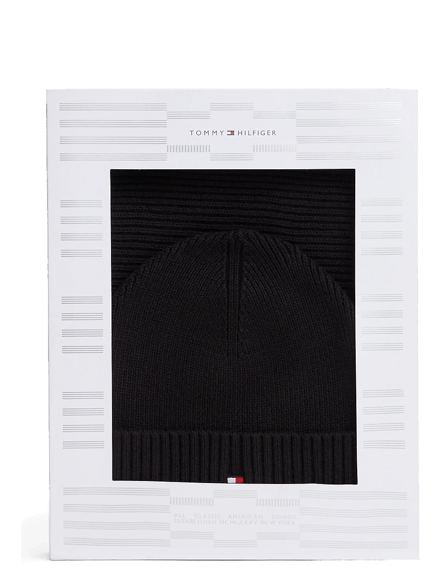 Tommy Hilfiger - TH FLAG BEANIE & SCARF GP - winterschals - black - 2