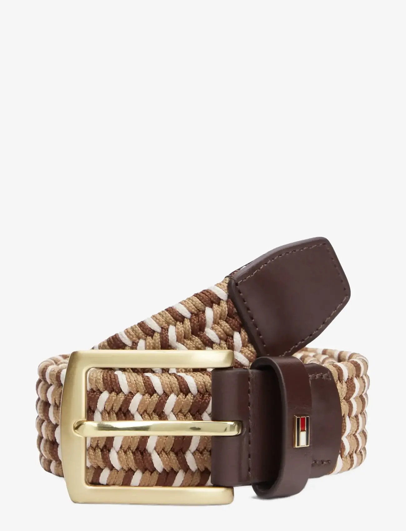 Tommy Hilfiger - DENTON ELASTIC 3.5 - flettede bælter - coffee bean  safari canvas - 0