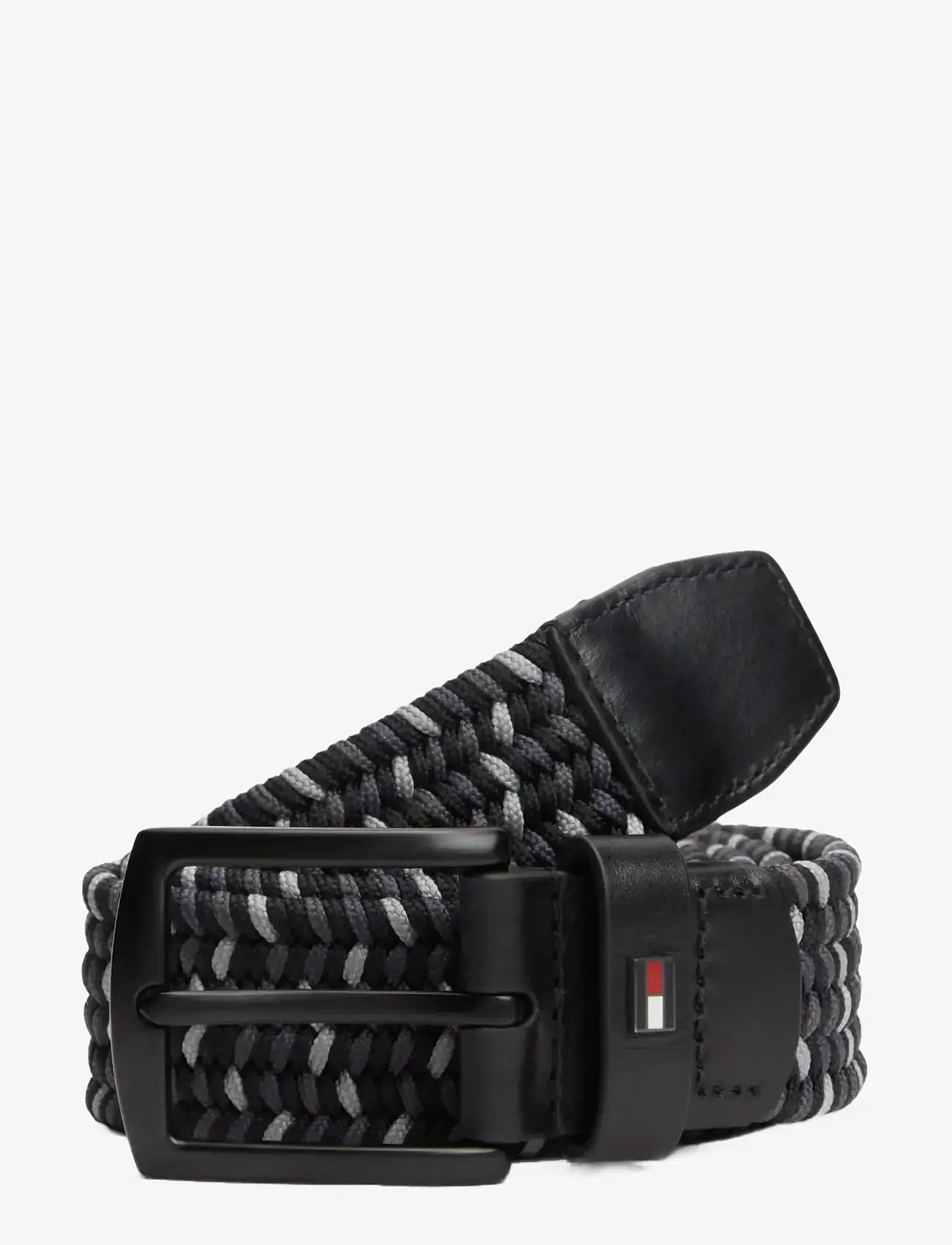 Tommy Hilfiger - DENTON ELASTIC 3.5 - punutud vööd - universal grey  washed black - 0