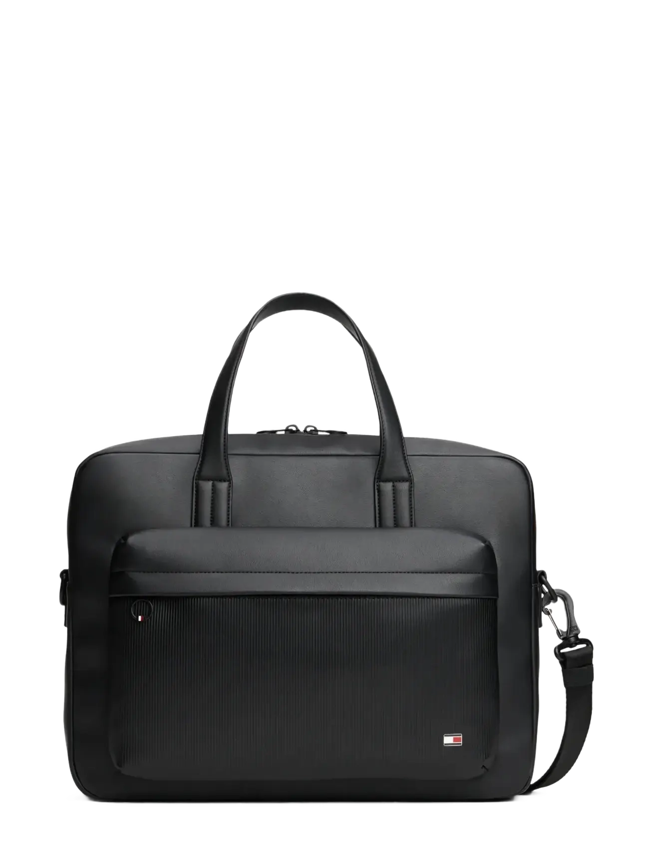 Tommy Hilfiger TH FLAG COMPUTER BAG - Tasker - BLACK / black