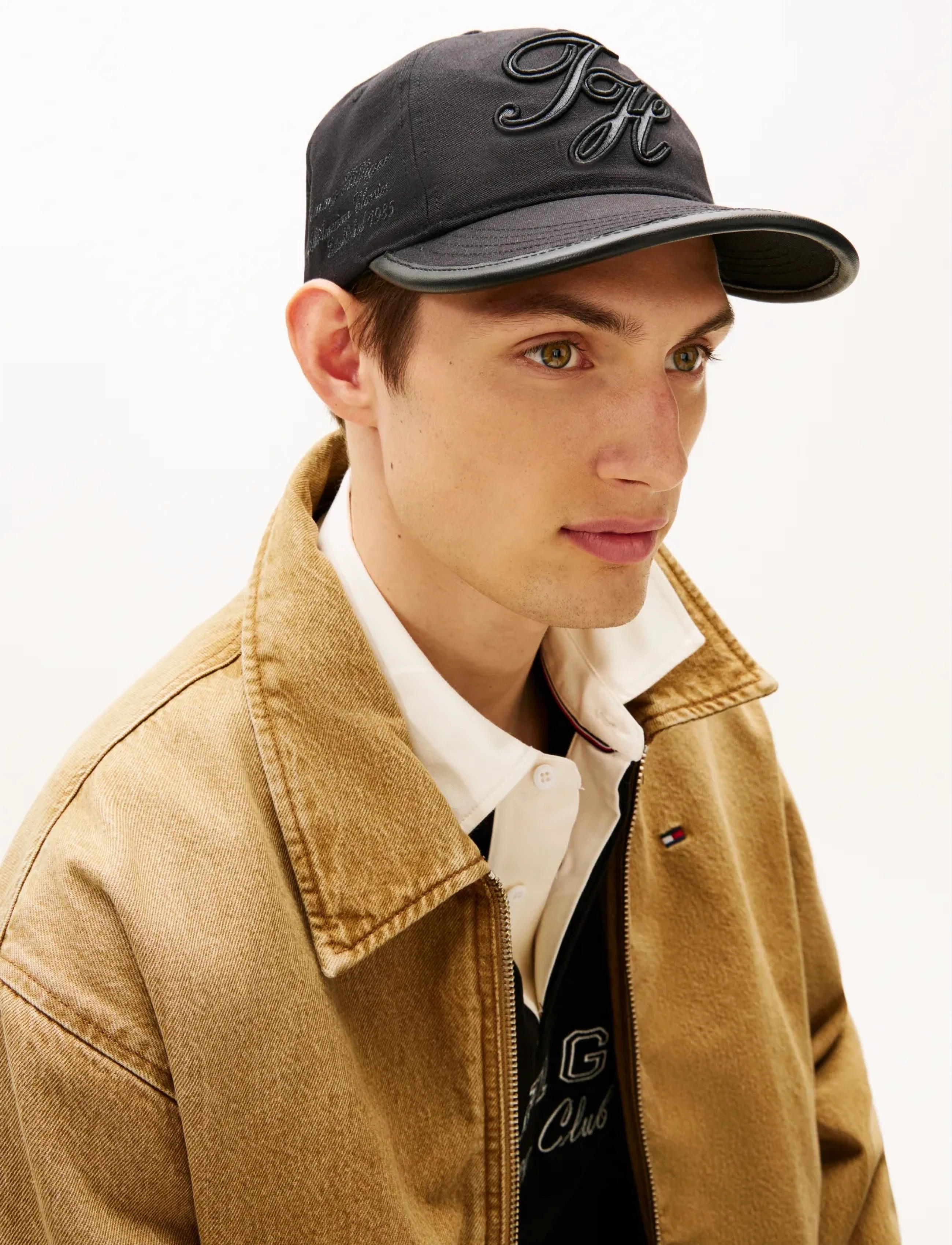 Tommy Hilfiger Th Script Elevated 5 Panel Cap, One Size, Black, Hovedbeklædning > Kasketter, Herre