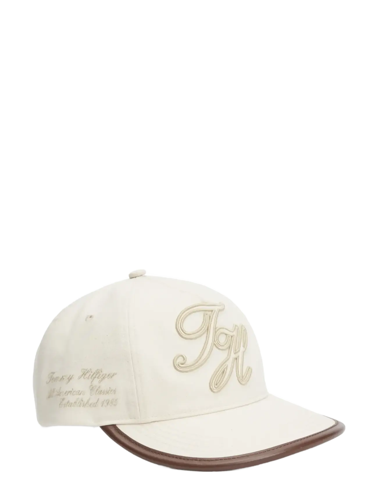 Tommy Hilfiger TH SCRIPT ELEVATED 5 PANEL CAP - Nokamütsid - NAUTRAL / cream