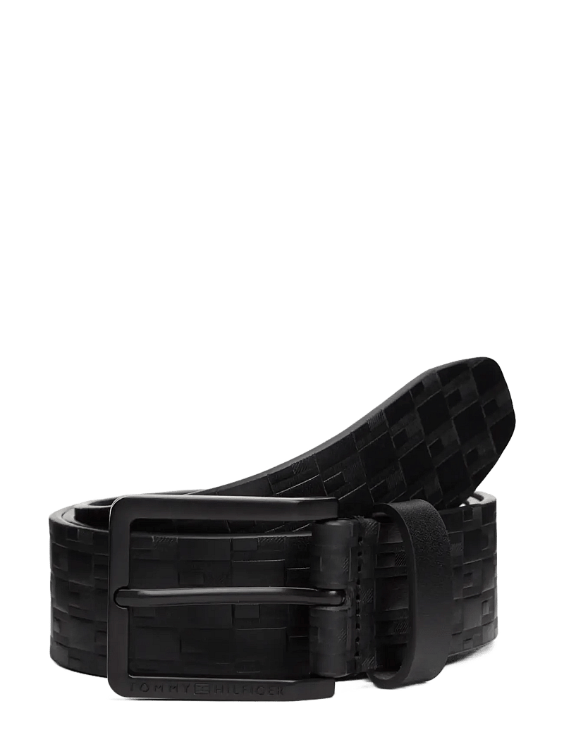 Tommy Hilfiger - TH FLAG MONOGRAM OLIVER 3.5 - classic belts - black - 0