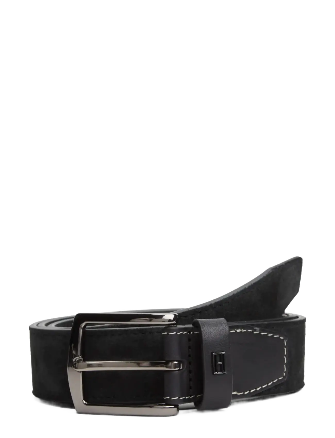 Tommy Hilfiger Denton Elevated Suede 3.5, 90, Black, Bælter > Klassiske Bælter, Herre