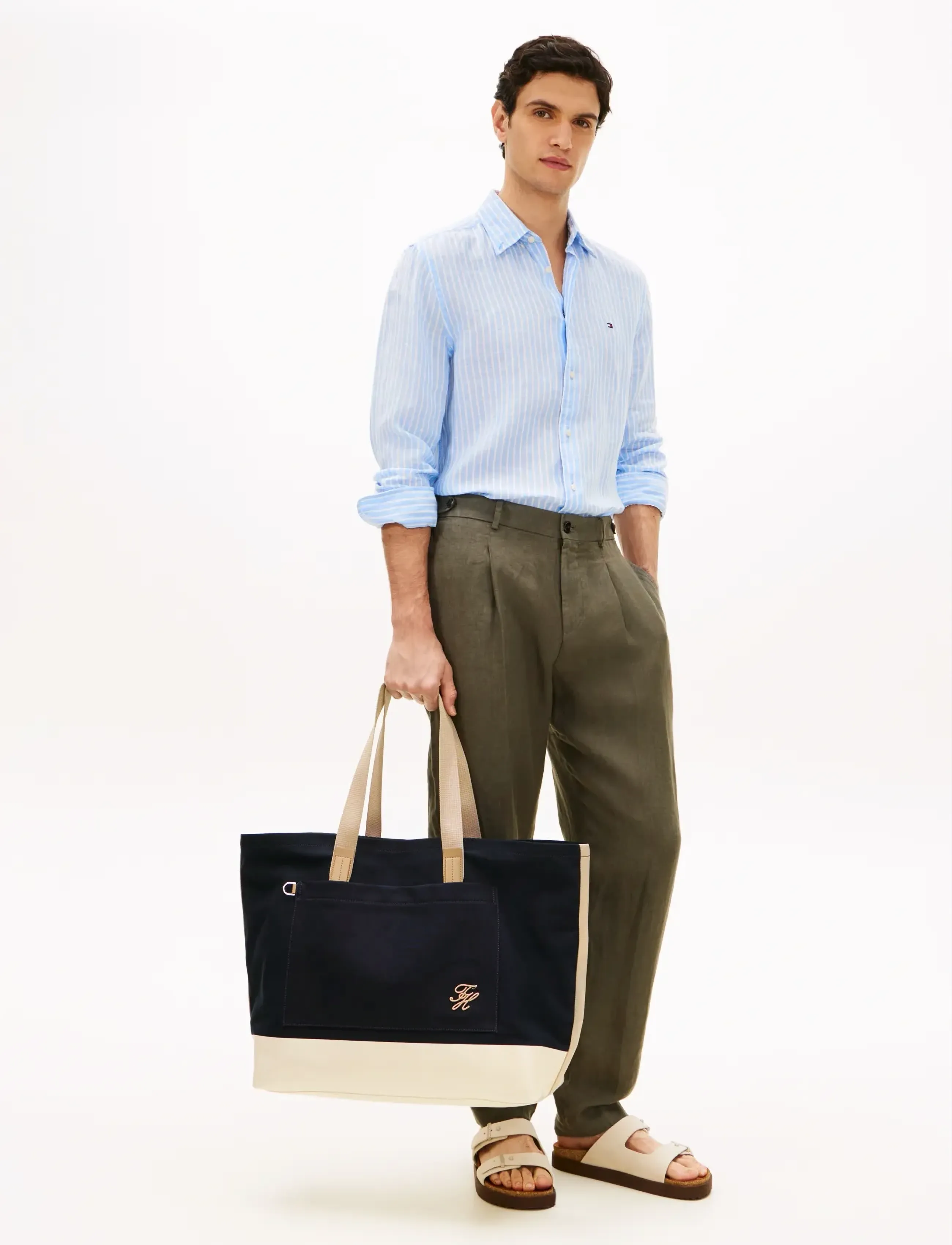 Tommy Hilfiger TH SUMMER CANVAS TOTE - Bags - SPACE BLUE / navy