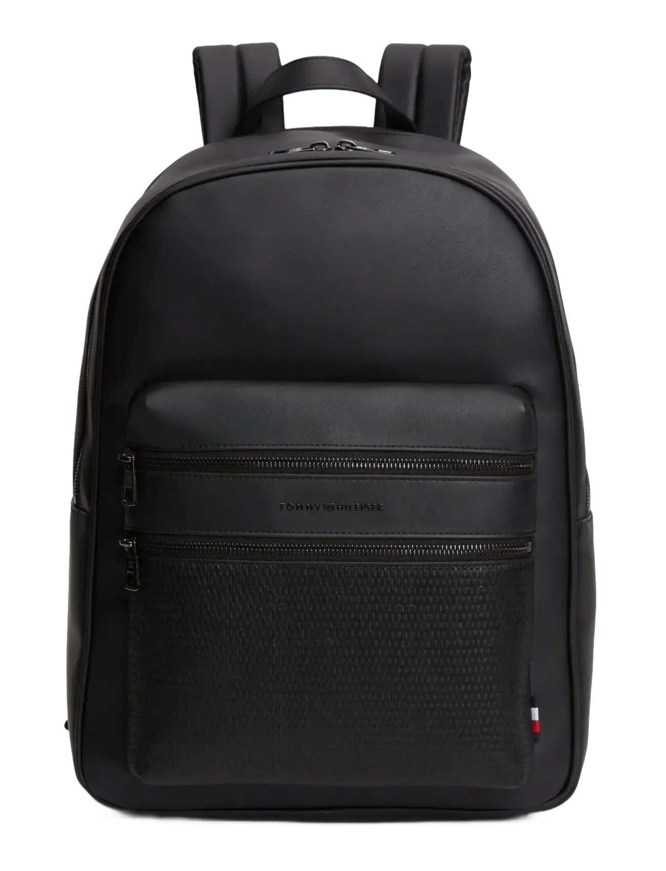 Tommy Hilfiger TH WOVEN BACKPACK - Taschen - BLACK / black
