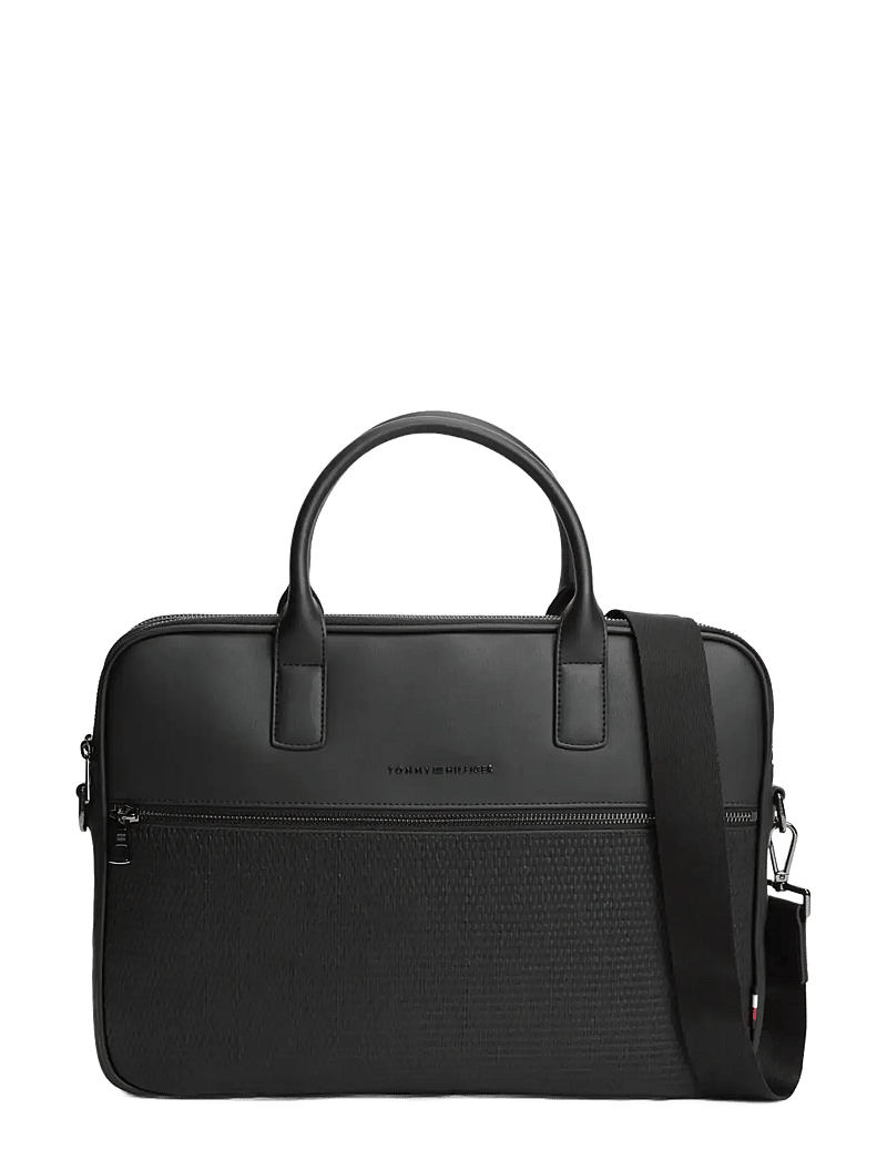 Tommy Hilfiger - TH WOVEN COMPUTER BAG - osta olukorra järgi - black - 1