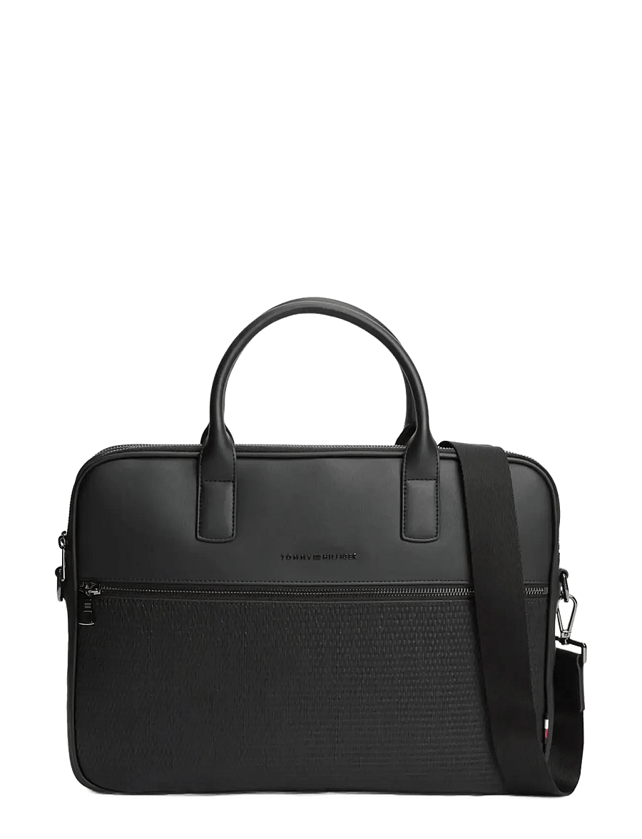 Tommy Hilfiger - TH WOVEN COMPUTER BAG - shop efter anledning - black - 1