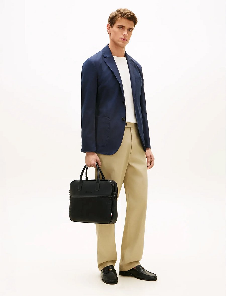Tommy Hilfiger - TH WOVEN COMPUTER BAG - shop efter anledning - black - 0