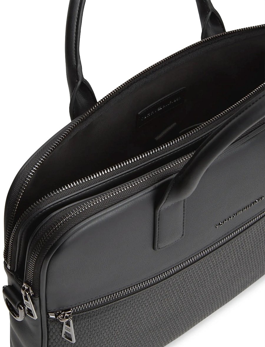 Tommy Hilfiger - TH WOVEN COMPUTER BAG - shop efter anledning - black - 3