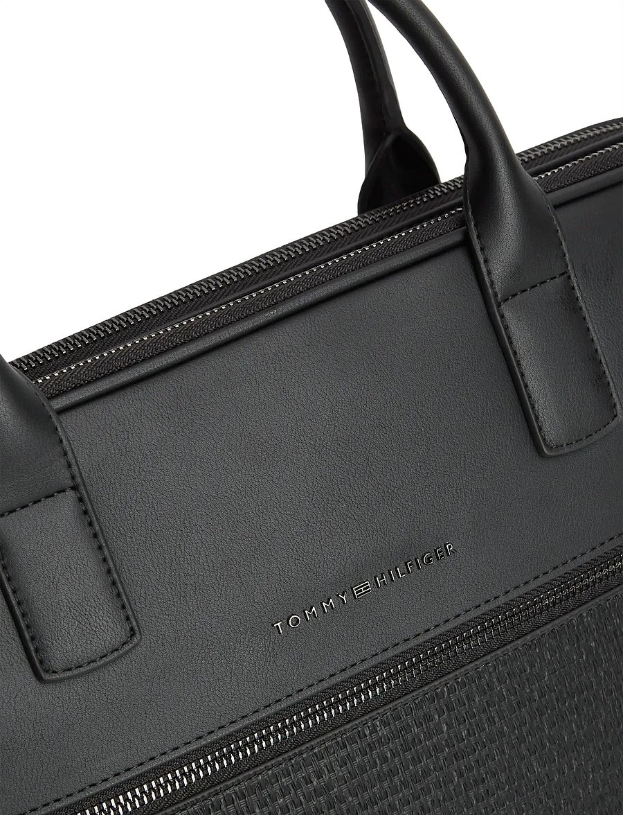Tommy Hilfiger - TH WOVEN COMPUTER BAG - shop efter anledning - black - 4