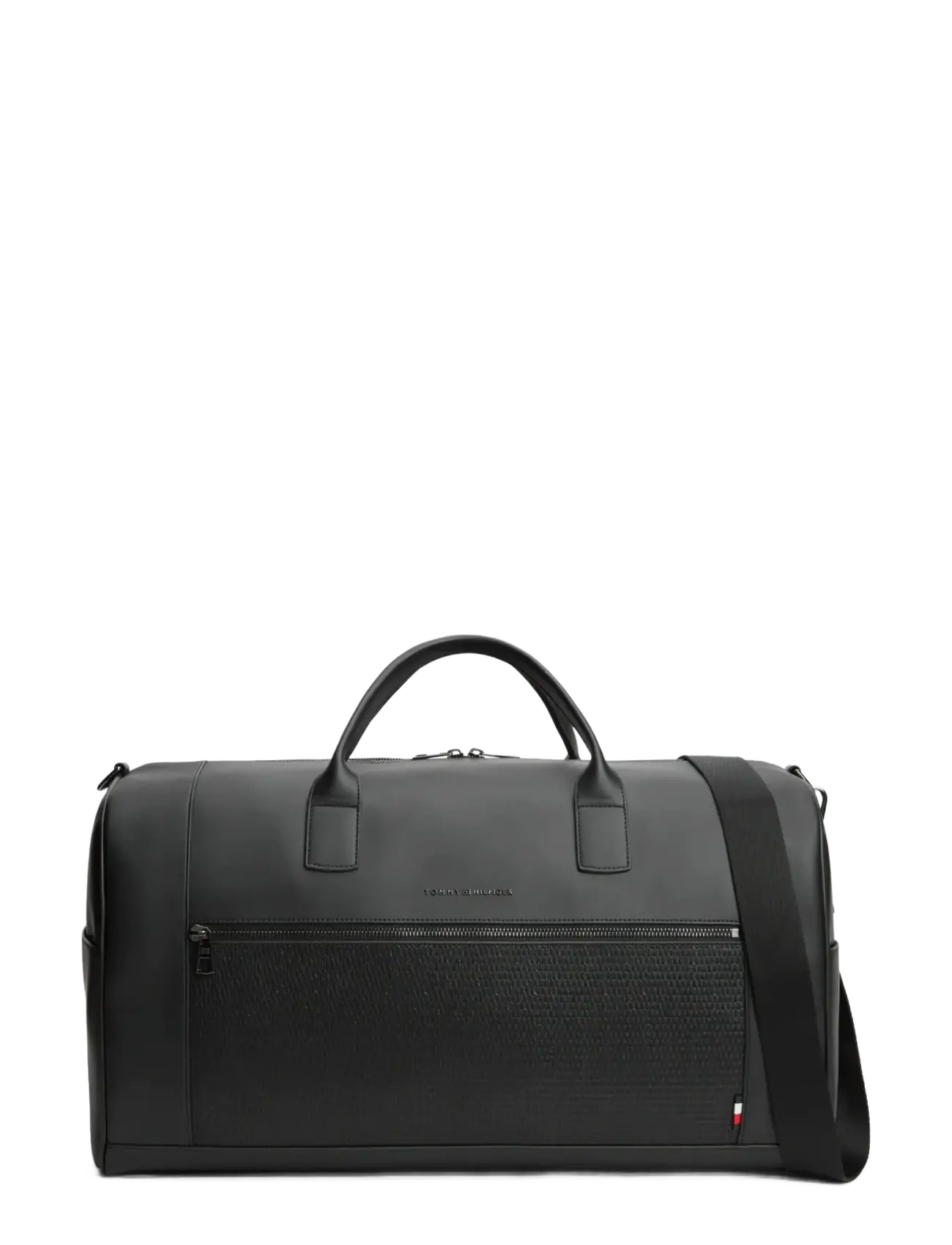 Tommy Hilfiger TH WOVEN DUFFLE - Tasker - BLACK / black