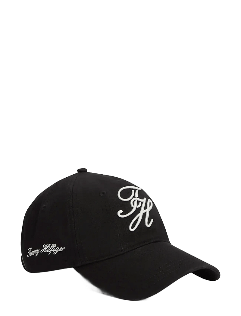 Tommy Hilfiger - TH SCRIPT SOFT 6 PANEL CAP - caps - black - 0