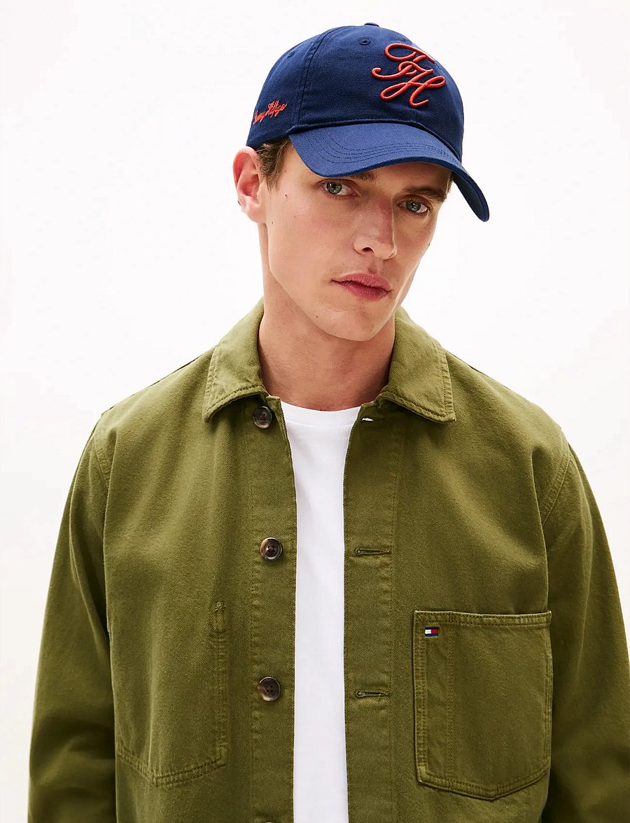 Tommy Hilfiger - TH SCRIPT SOFT 6 PANEL CAP - czapki - preppy navy - 0