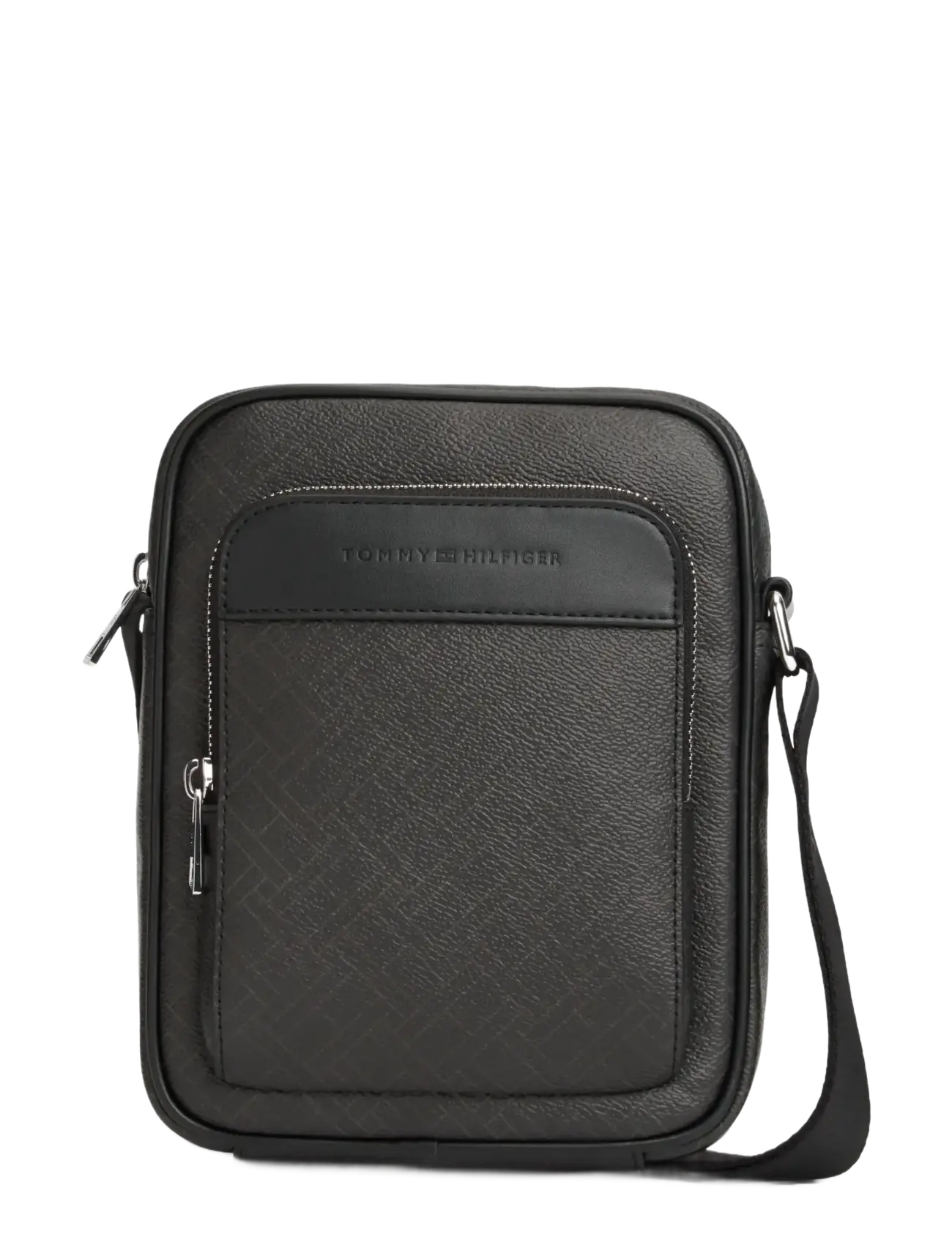 Tommy Hilfiger TH FLAG MONOGRAM MINI REPORTER - Tasker - BLACK / black