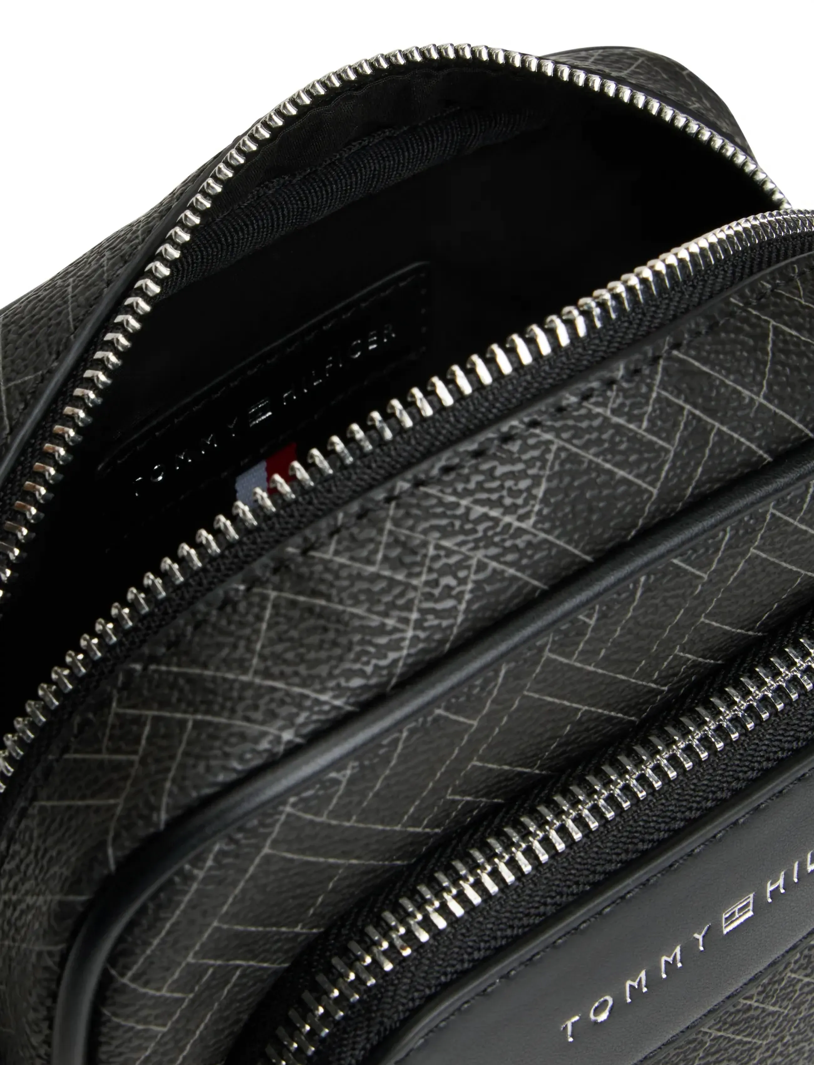 Tommy Hilfiger - TH FLAG MONOGRAM MINI REPORTER - crossbody bags - black - 3