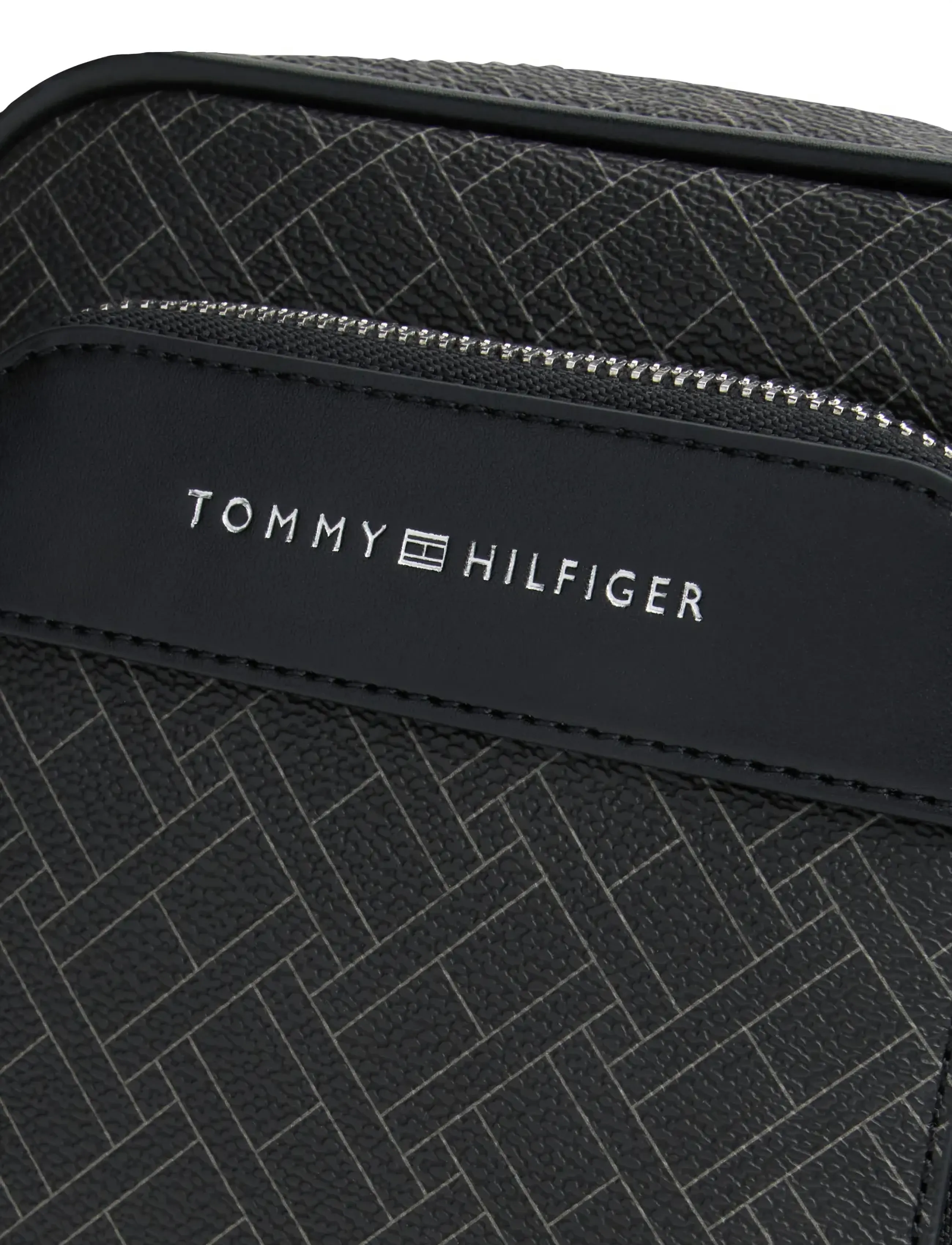 Tommy Hilfiger - TH FLAG MONOGRAM MINI REPORTER - crossbody bags - black - 4